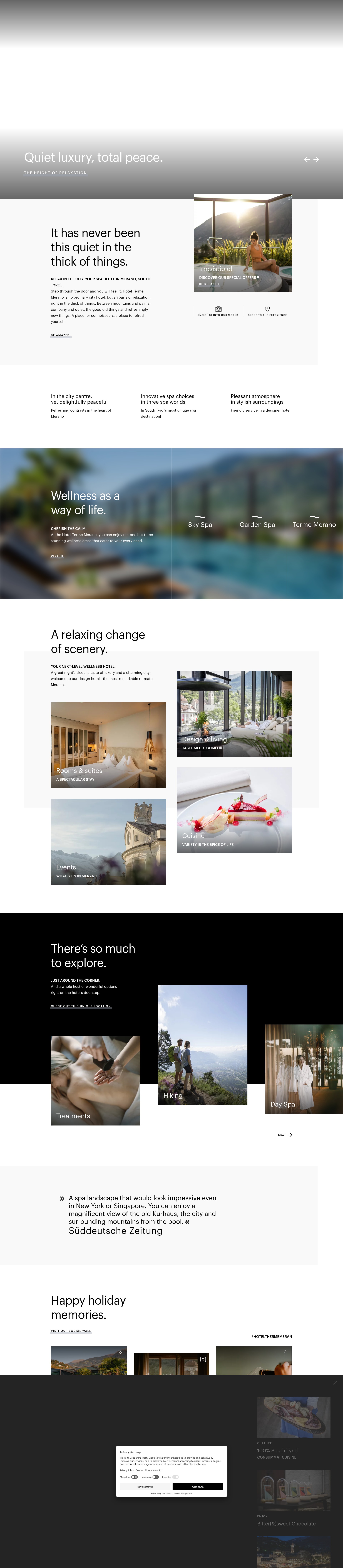 Screenshot of www.hoteltermemerano.it
