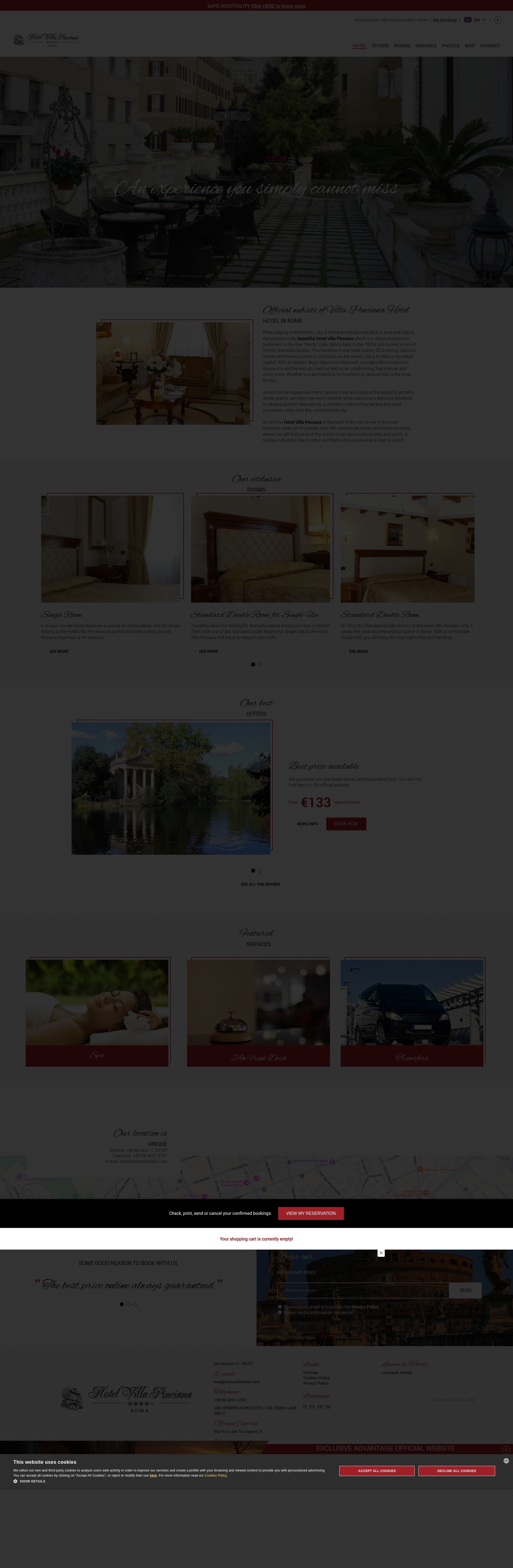 Screenshot of www.hotelvillapinciana.com