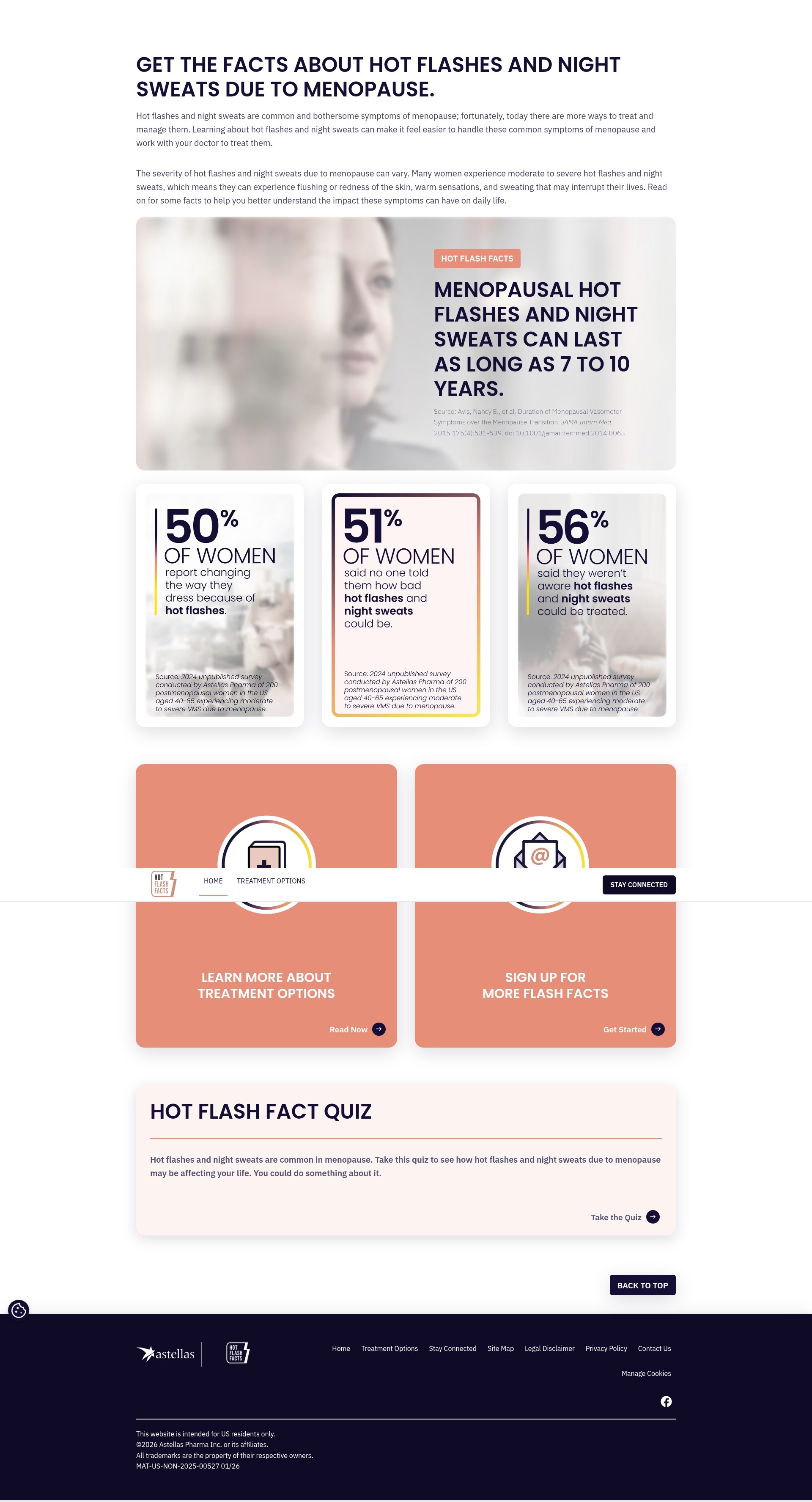 Screenshot of www.hotflashfacts.com