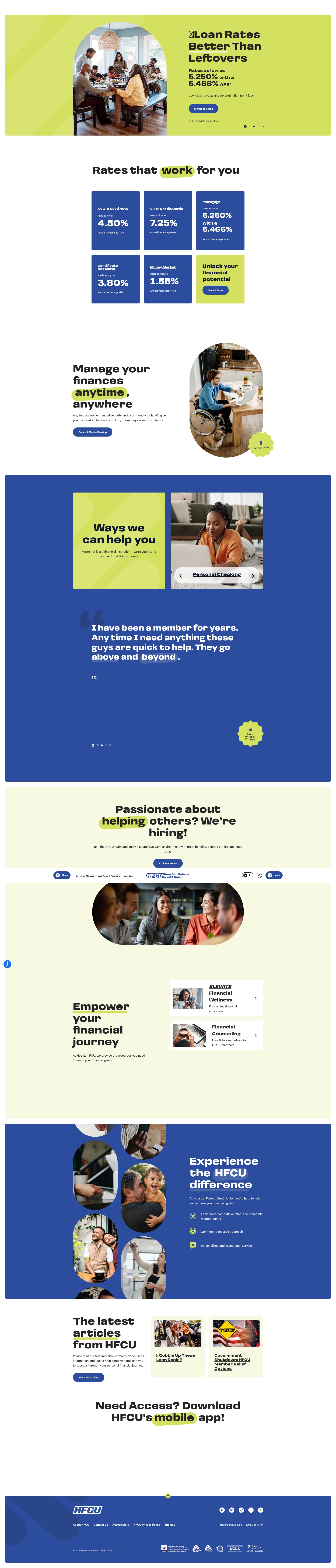 Screenshot of www.houstonfcu.org