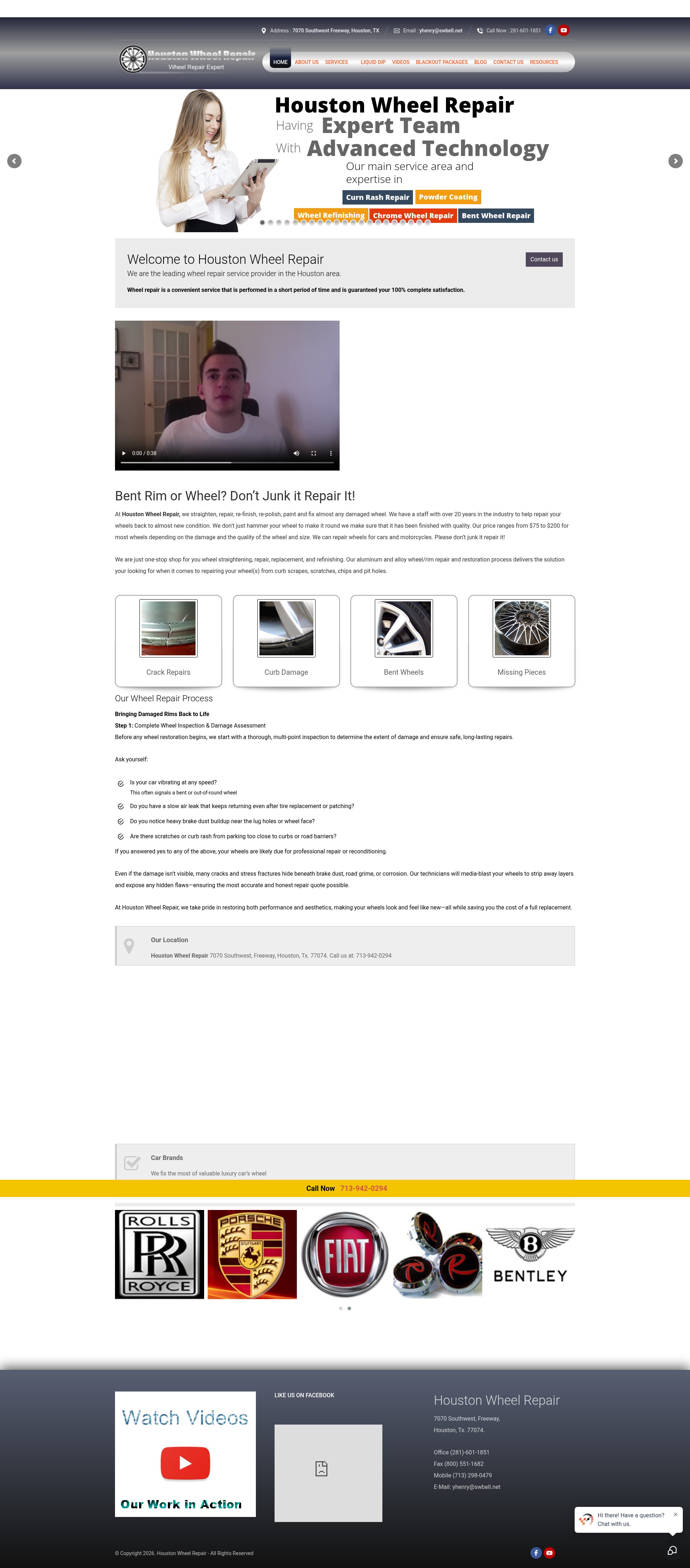 Screenshot of www.houstonwheelrepair.org
