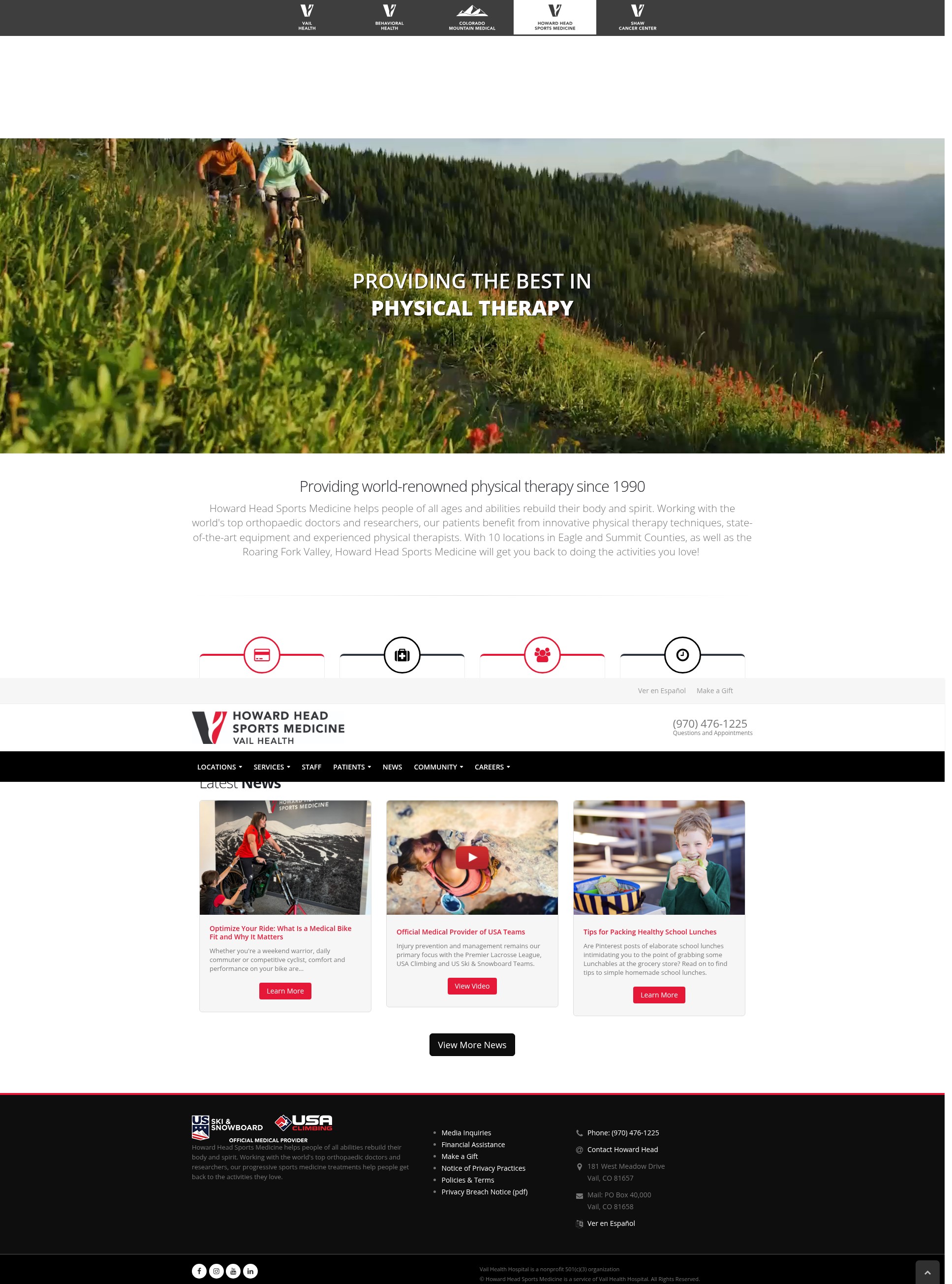 Screenshot of www.howardhead.org