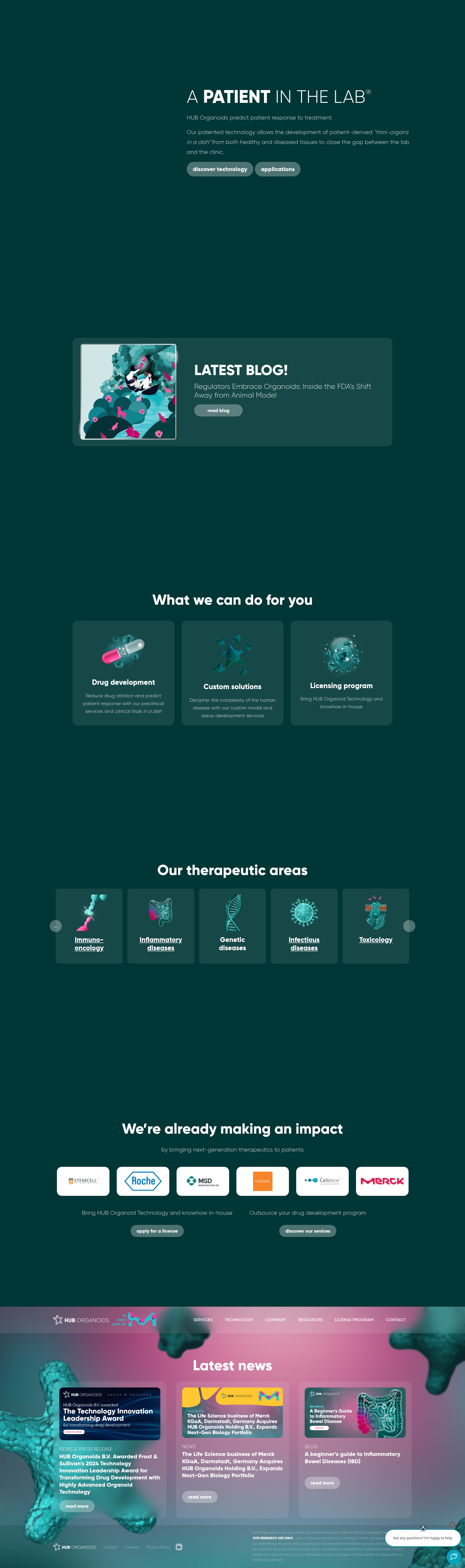 Screenshot of www.huborganoids.nl