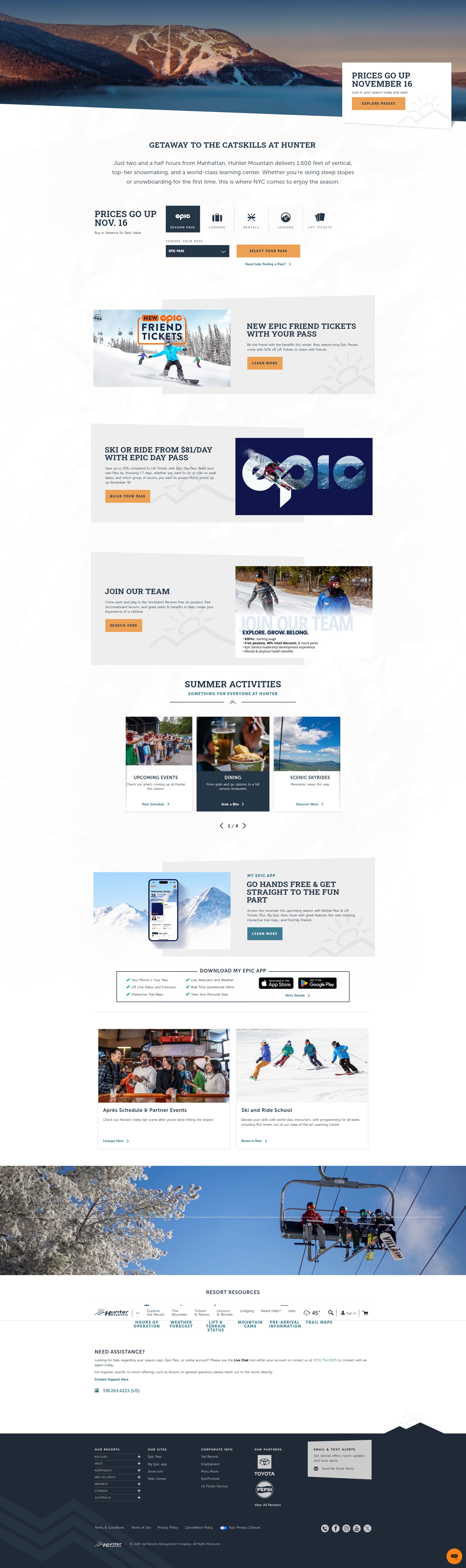 Screenshot of www.huntermtn.com