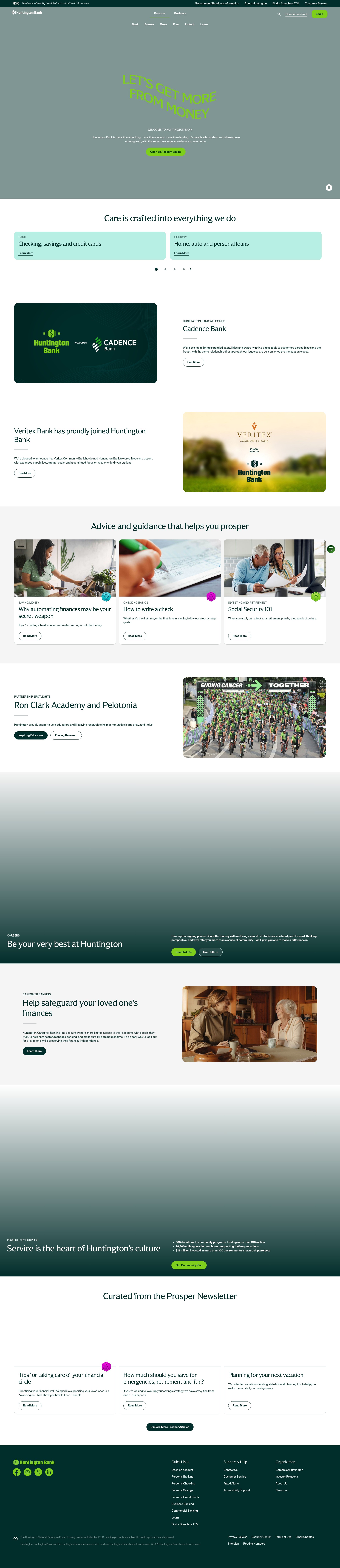 Screenshot of www.huntington.com