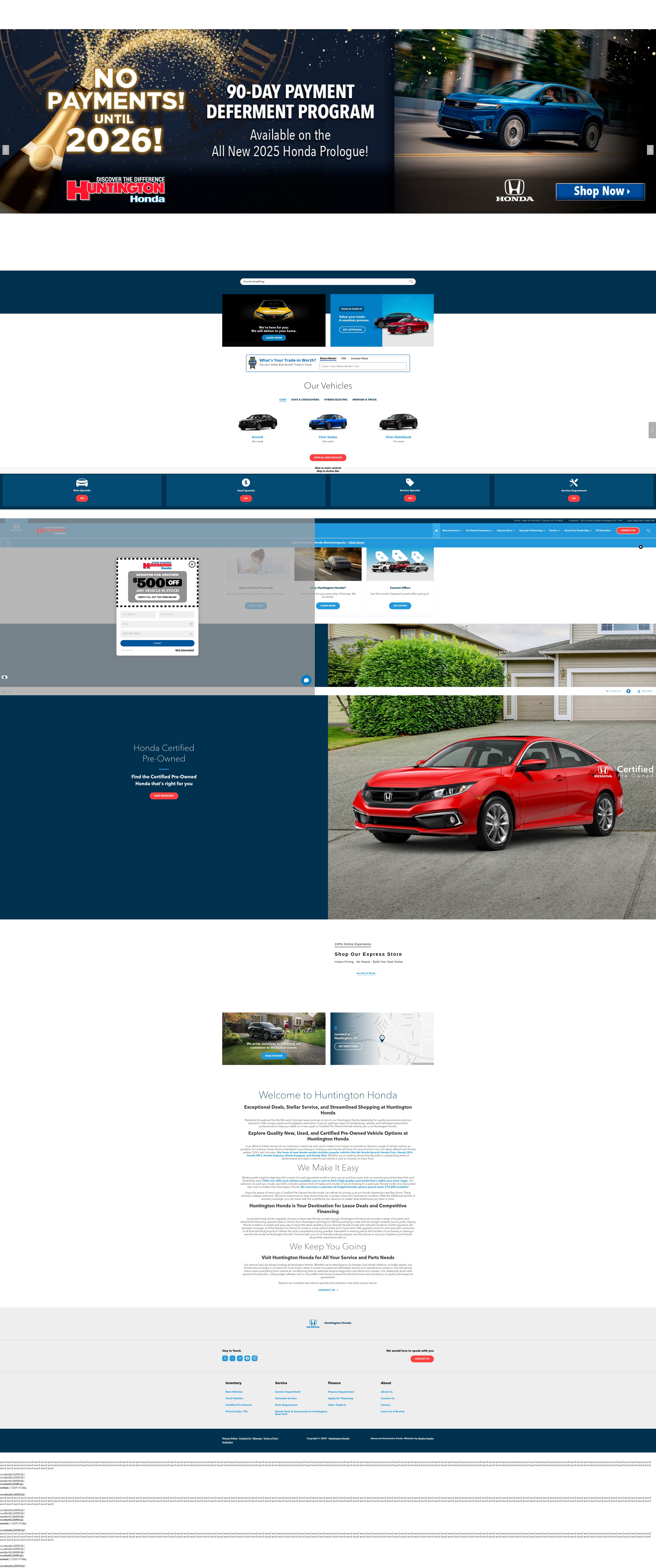 Screenshot of www.huntingtonhondacars.com