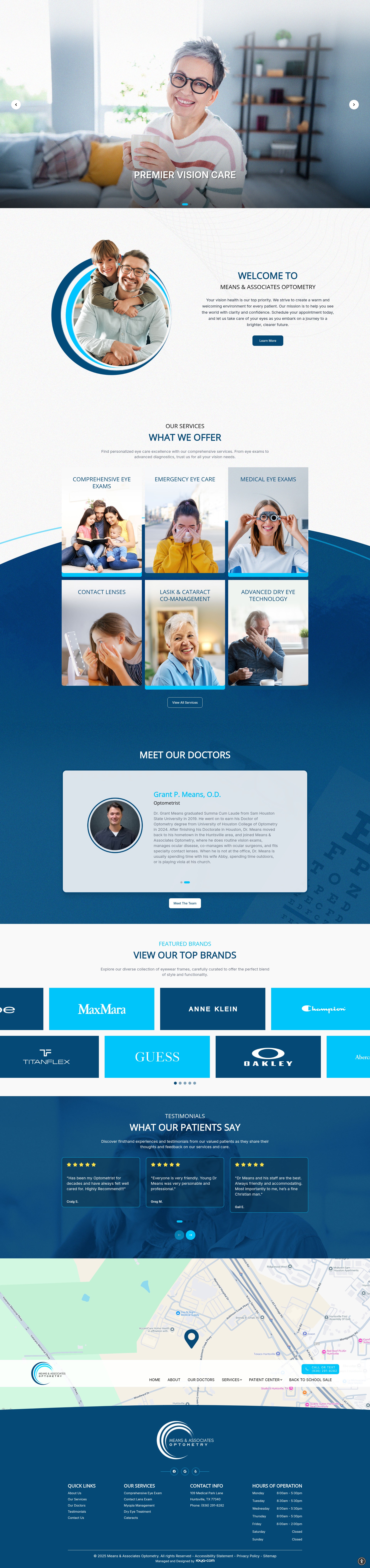 Screenshot of www.huntsvilleoptometry.com