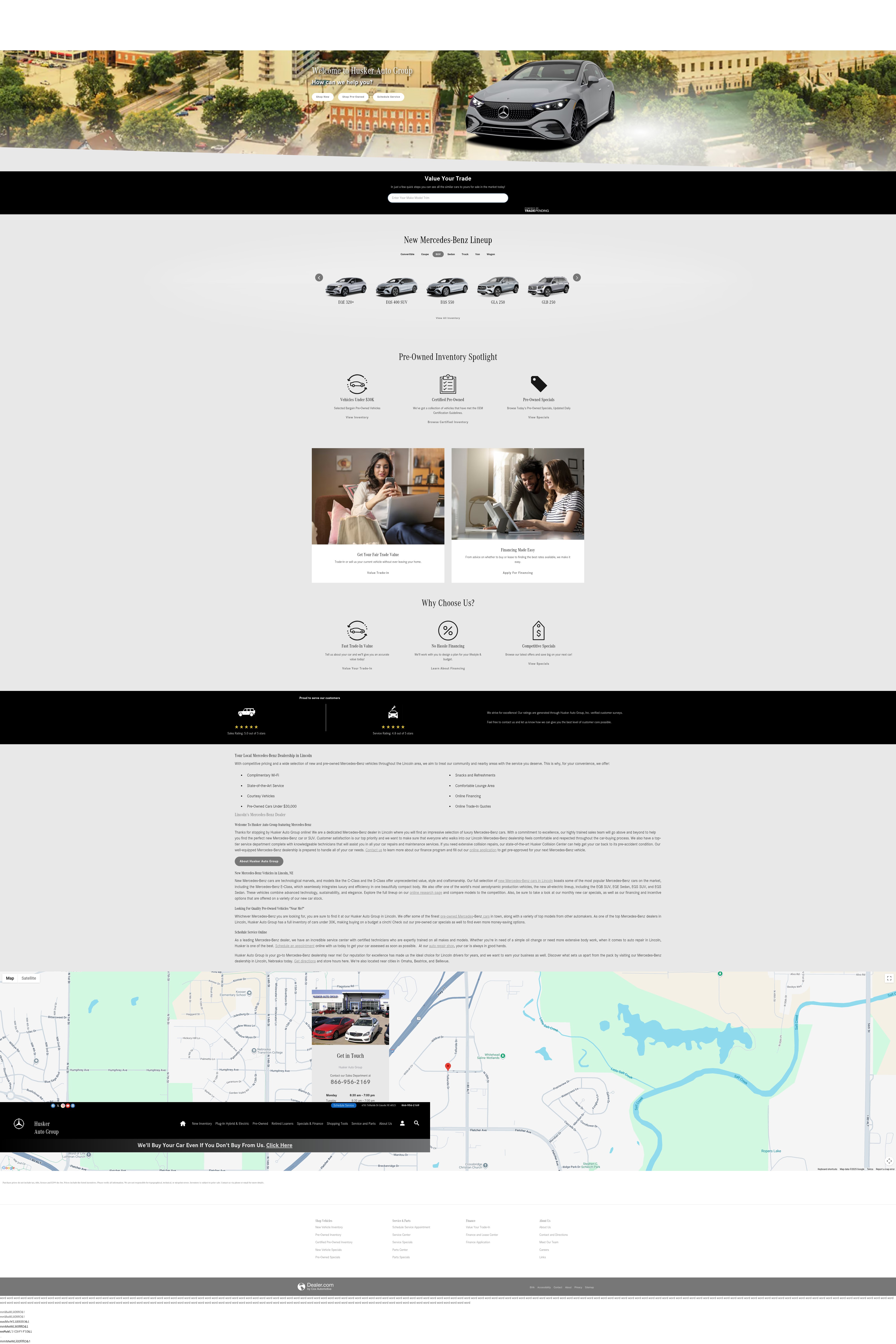 Screenshot of www.huskermercedes.com