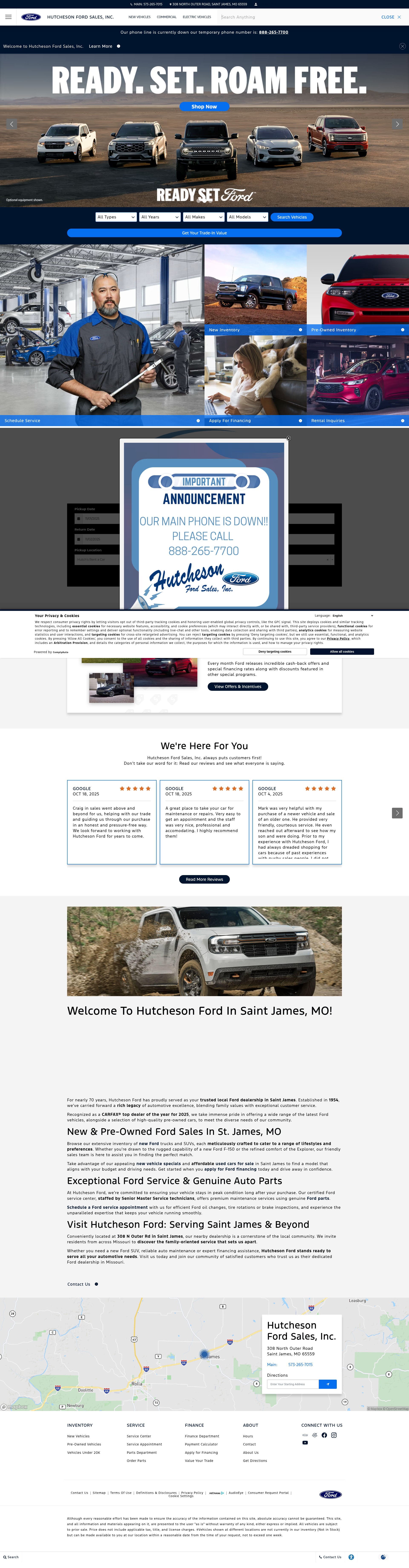 Screenshot of www.hutchesonford.com