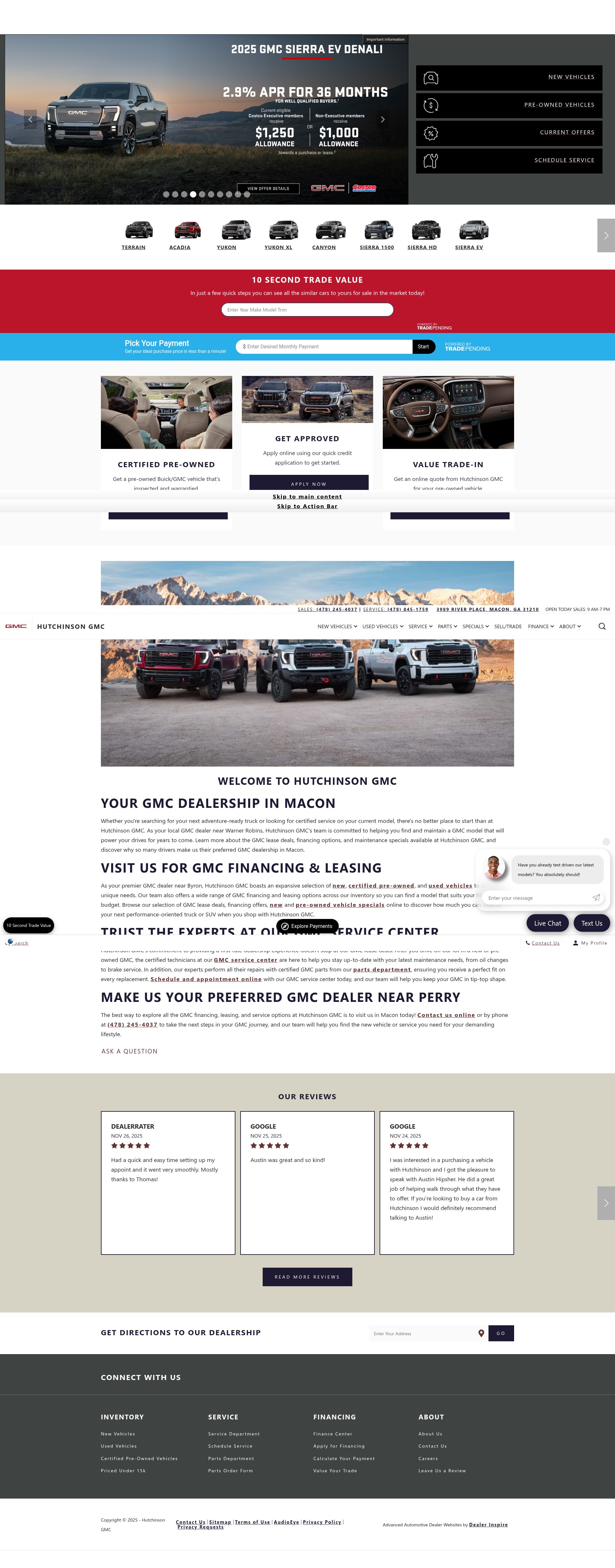 Screenshot of www.hutchinsongmc.com