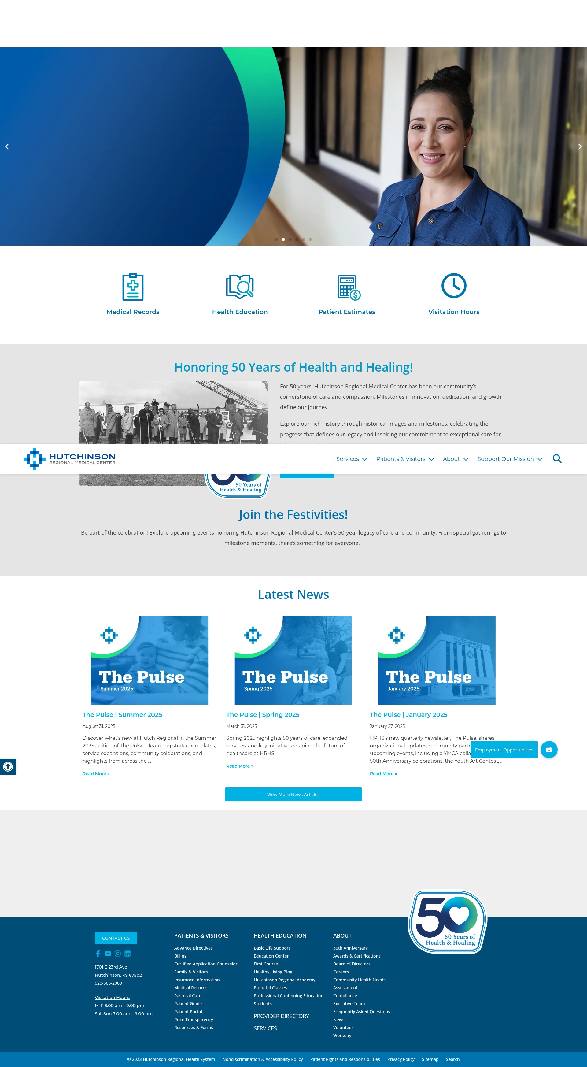 Screenshot of www.hutchregional.com