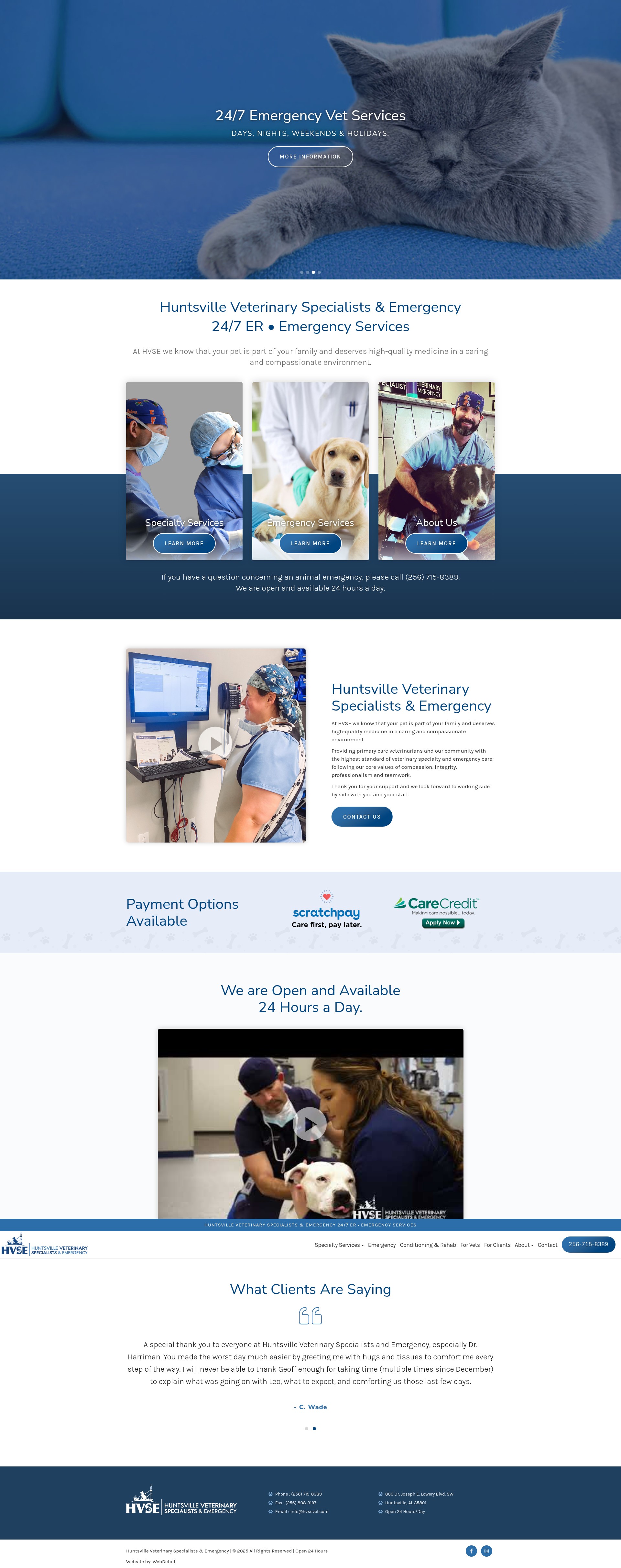 Screenshot of www.hvsevet.com