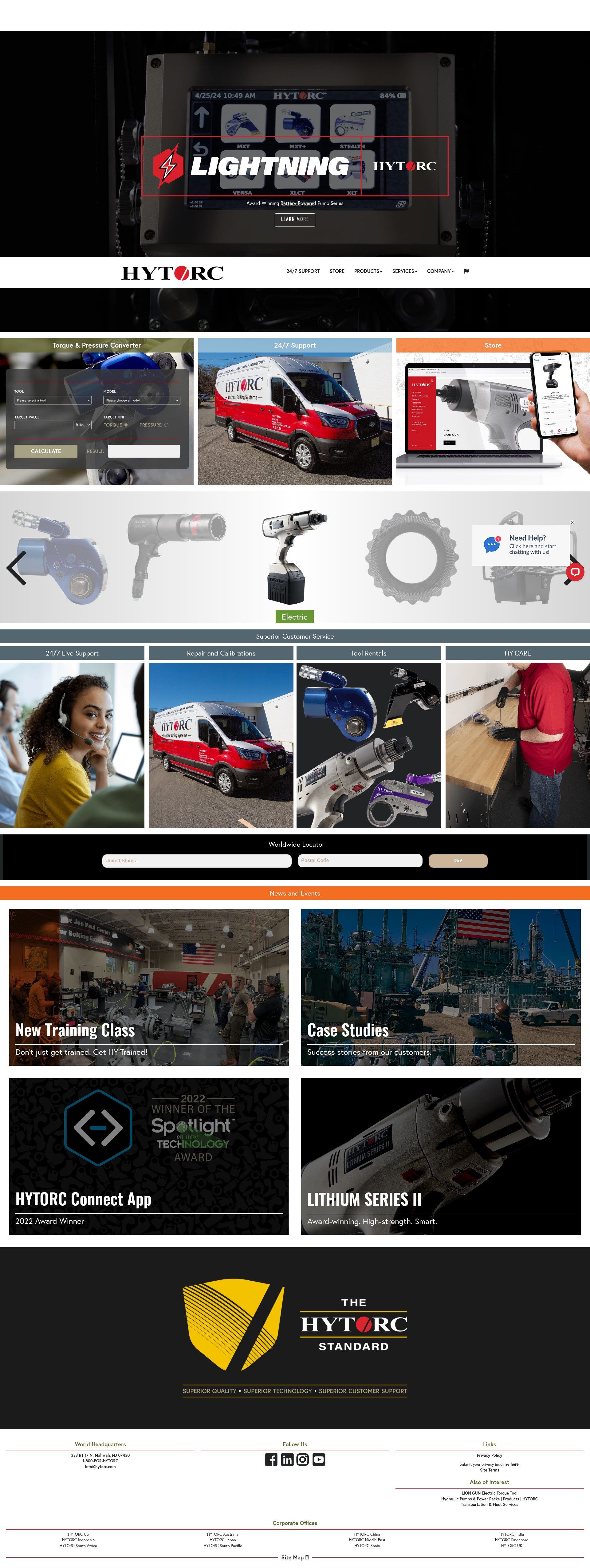 Screenshot of www.hytorc.com