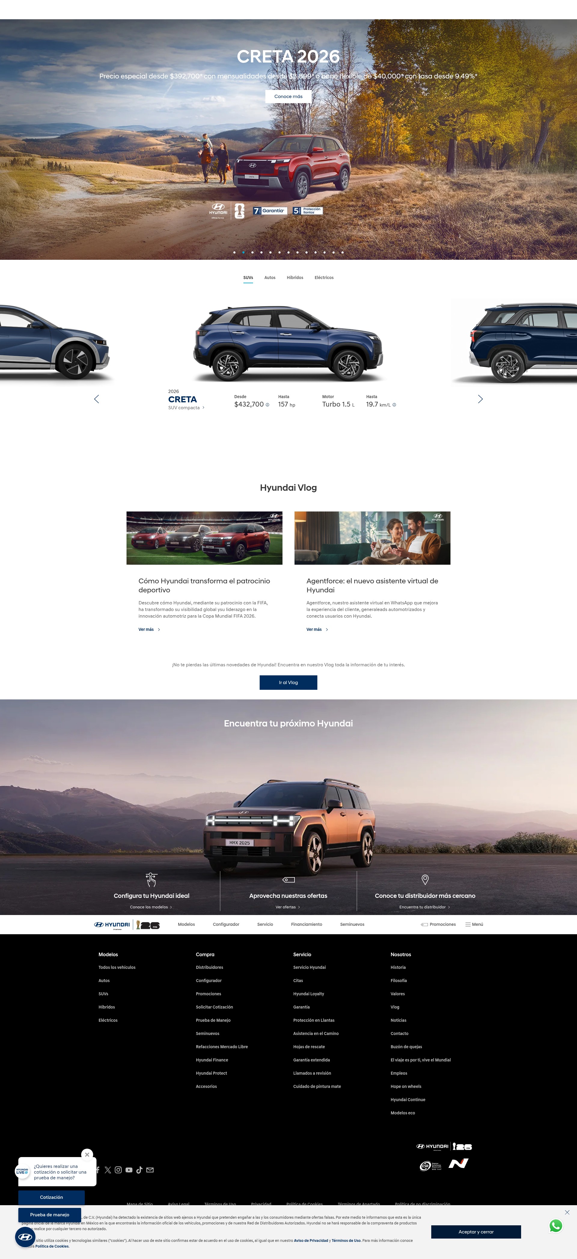 Screenshot of www.hyundai.com.mx