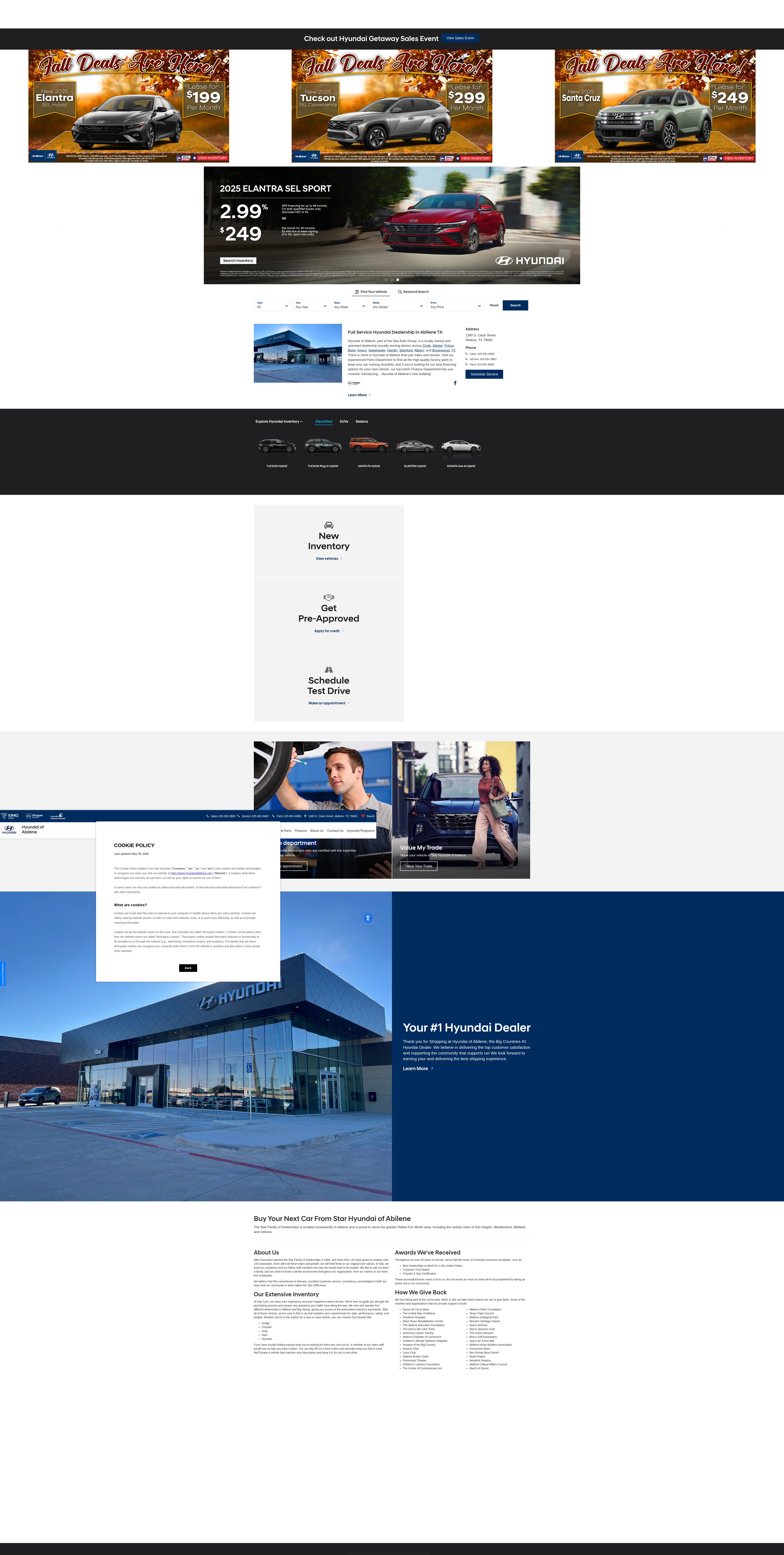Screenshot of www.hyundaiofabilene.com