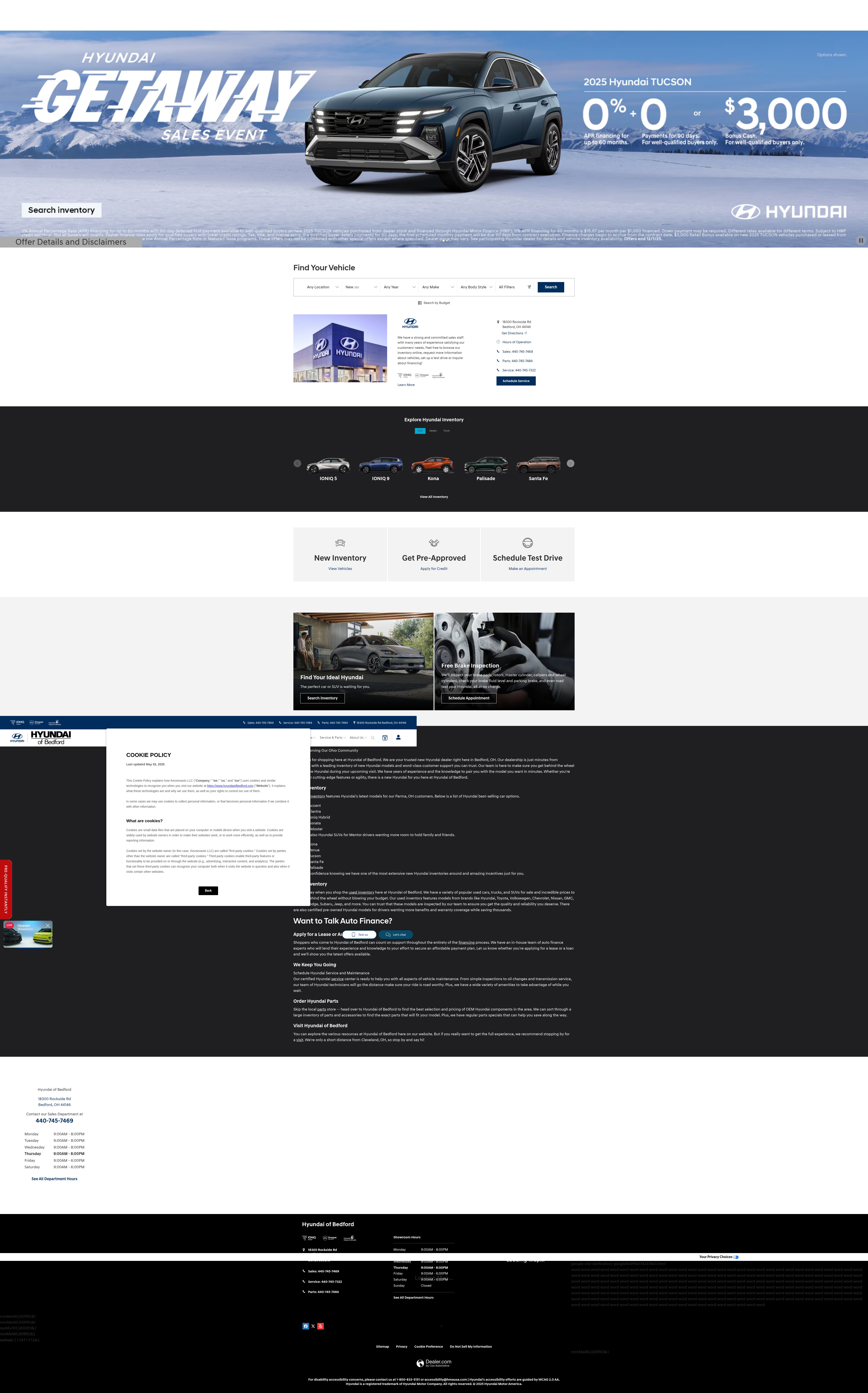 Screenshot of www.hyundaiofbedford.com