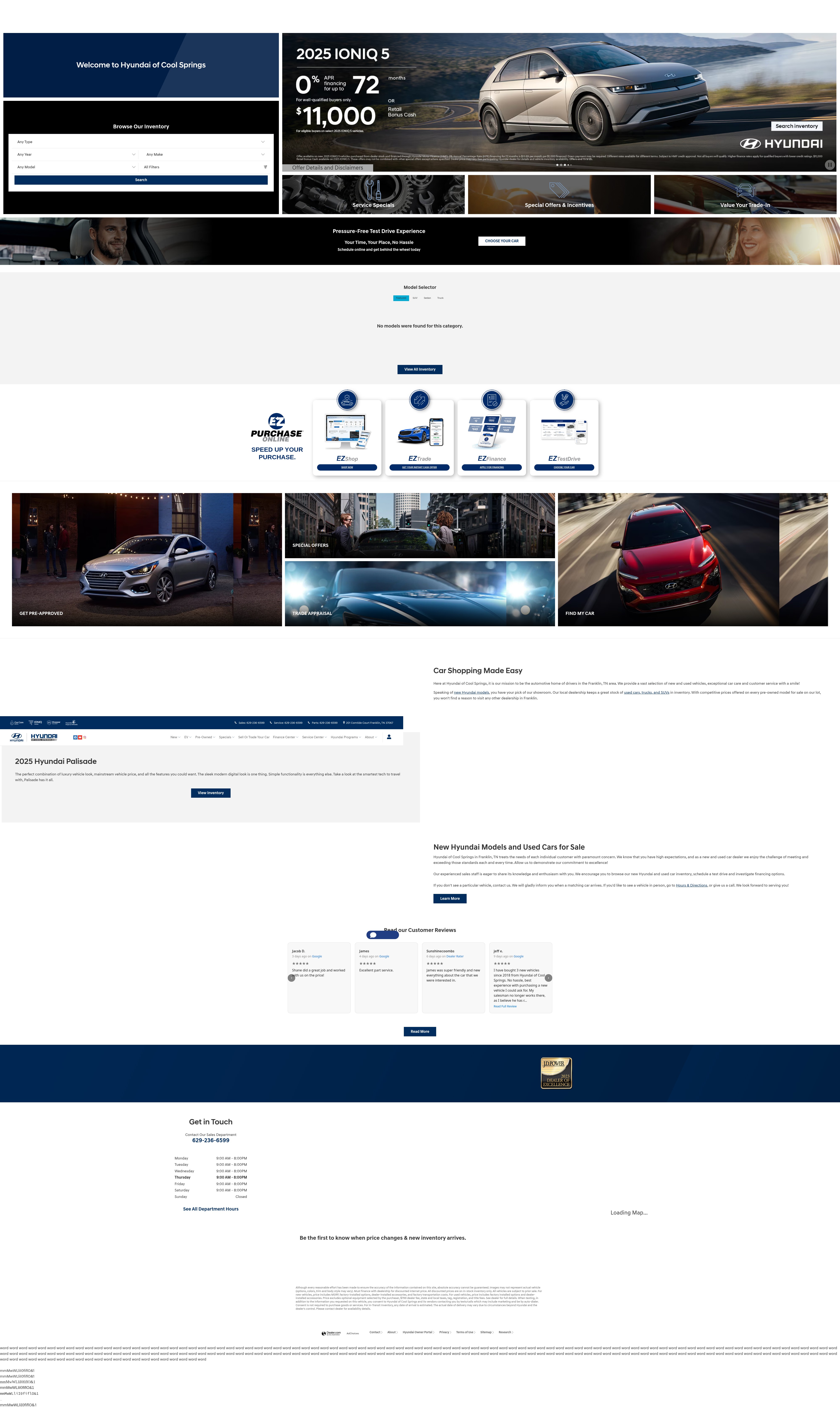 Screenshot of www.hyundaiofcoolsprings.com
