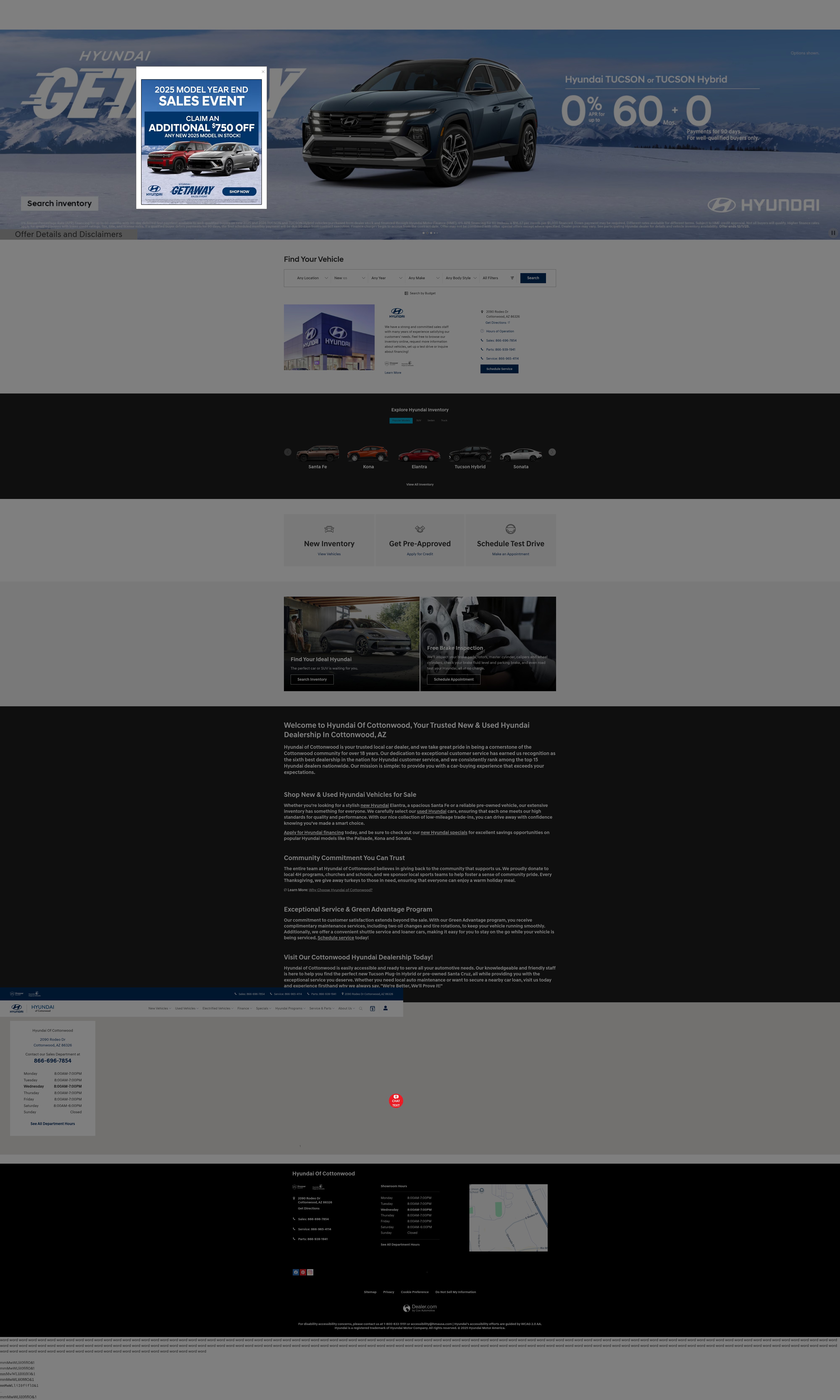 Screenshot of www.hyundaiofcottonwood.com
