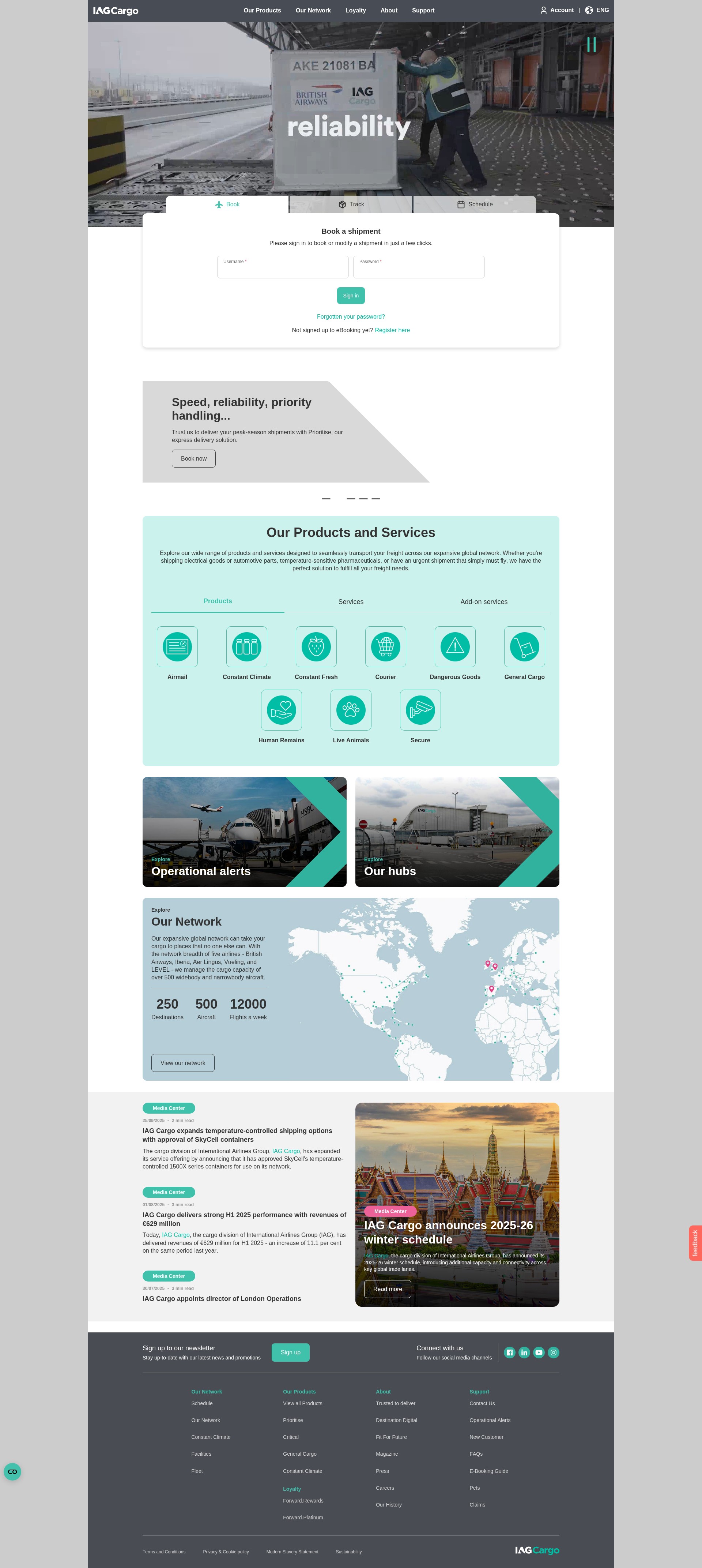 Screenshot of www.iagcargo.com