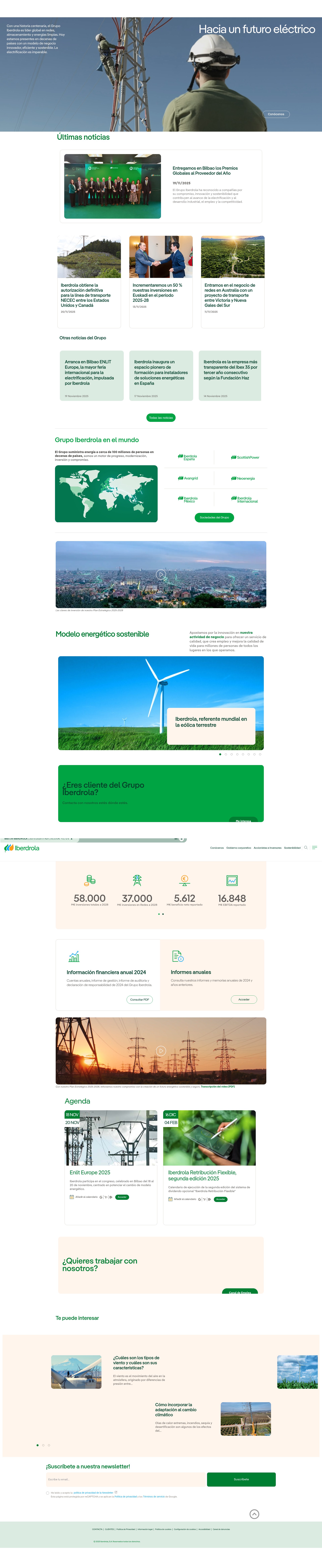 Screenshot of www.iberdrola.com
