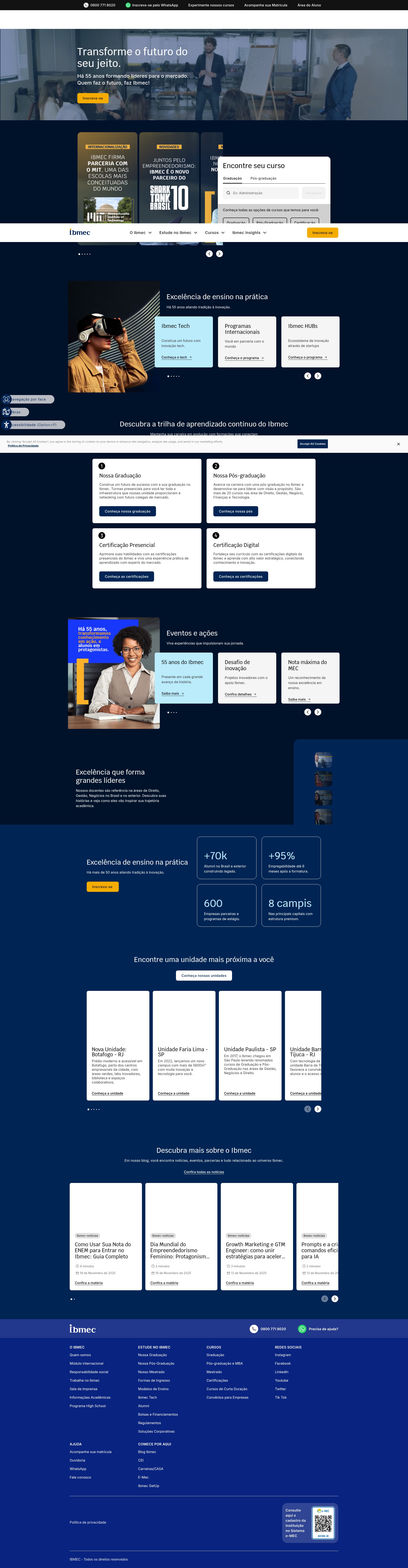 Screenshot of www.ibmec.br