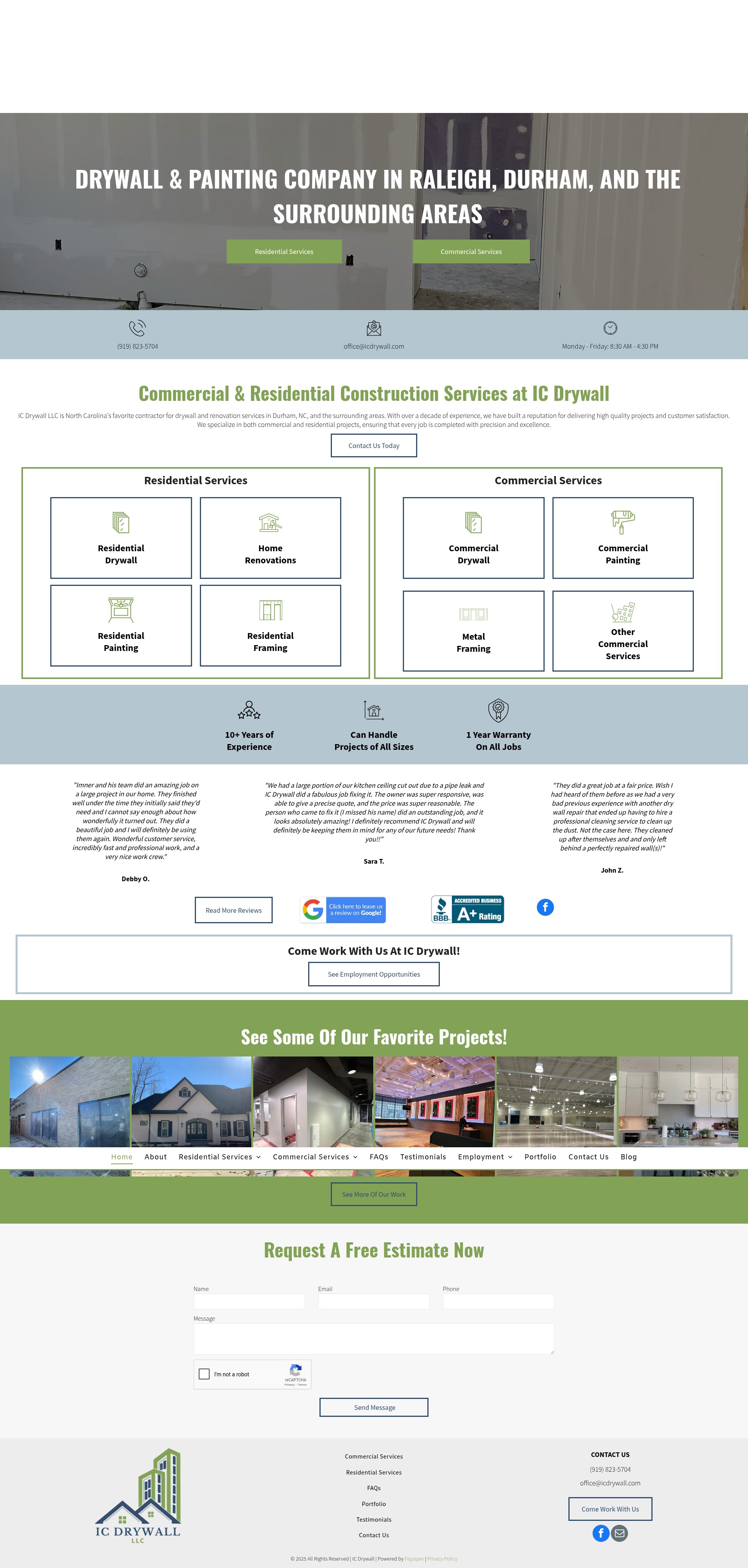 Screenshot of www.icdrywall.com