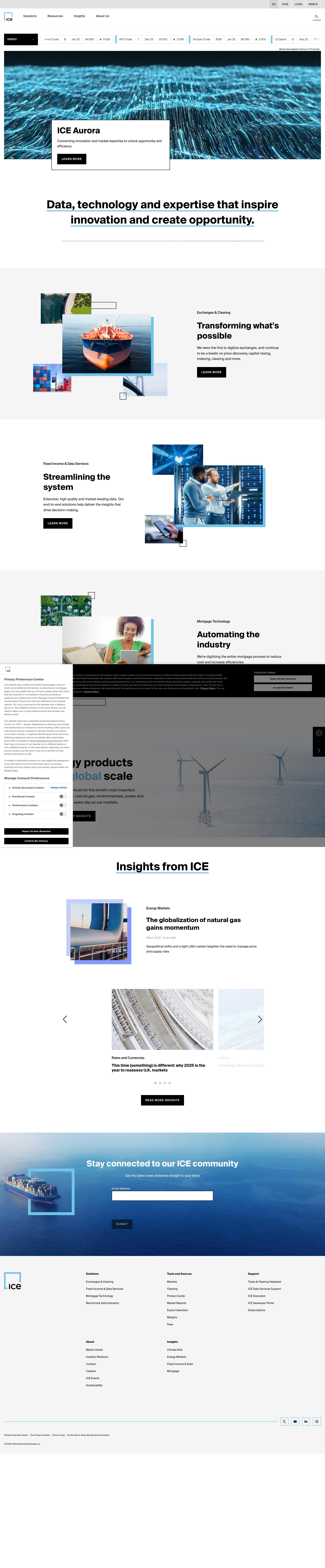 Screenshot of www.ice.com