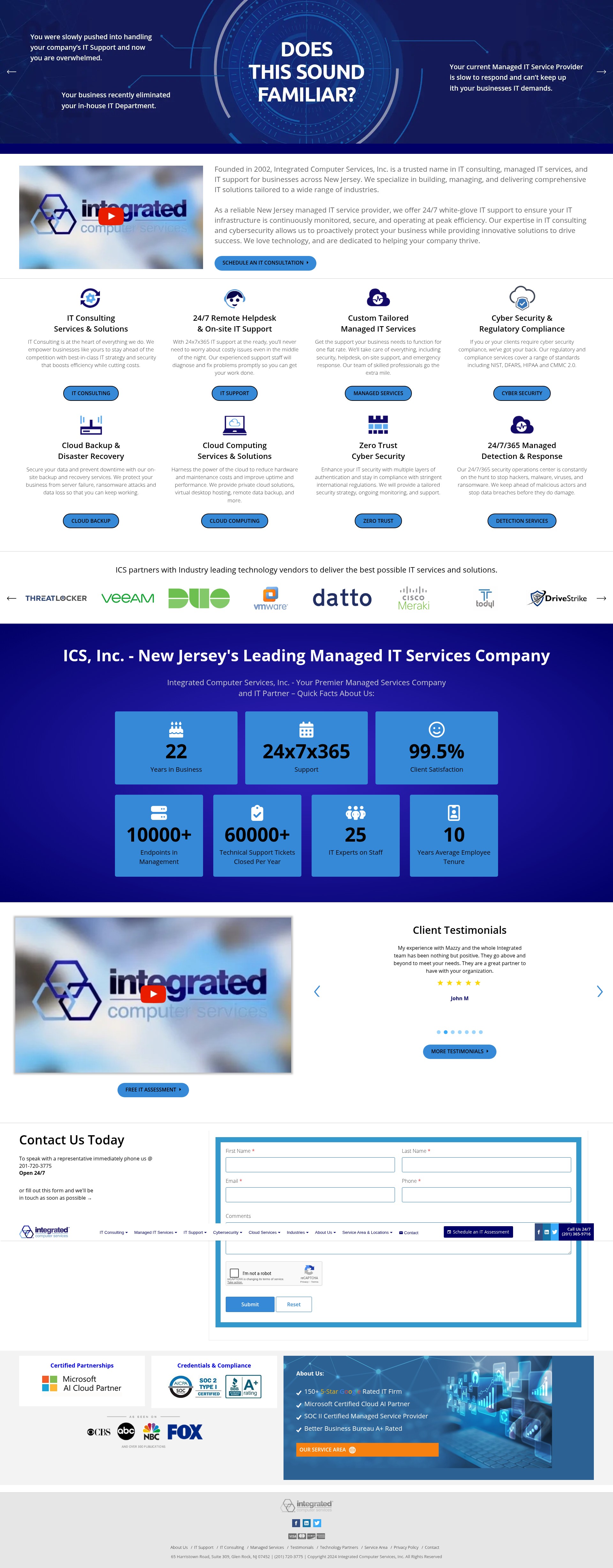 Screenshot of www.icssnj.com