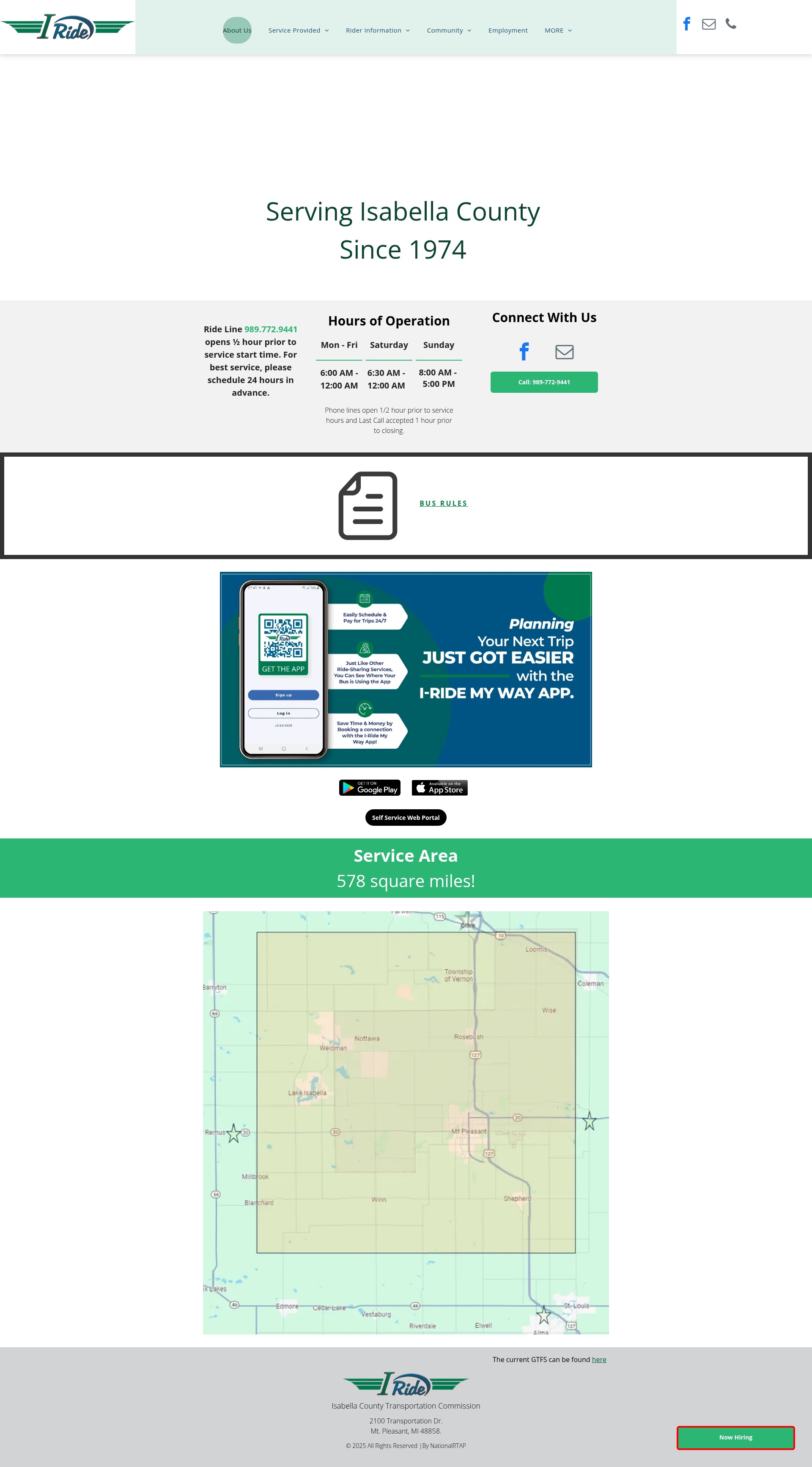Screenshot of www.ictcbus.com