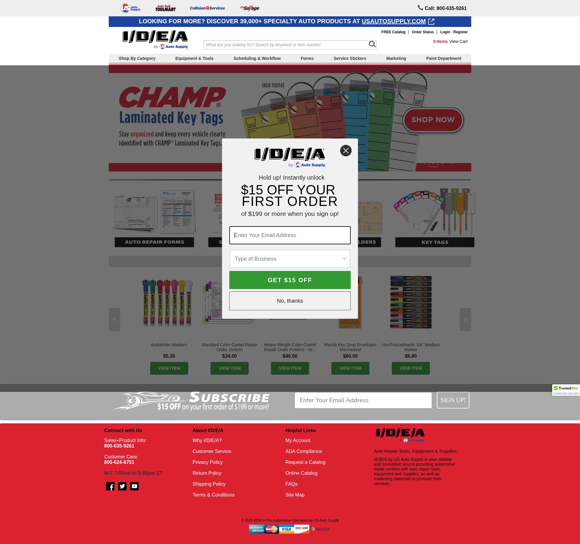 Screenshot of www.ideaautorepair.com