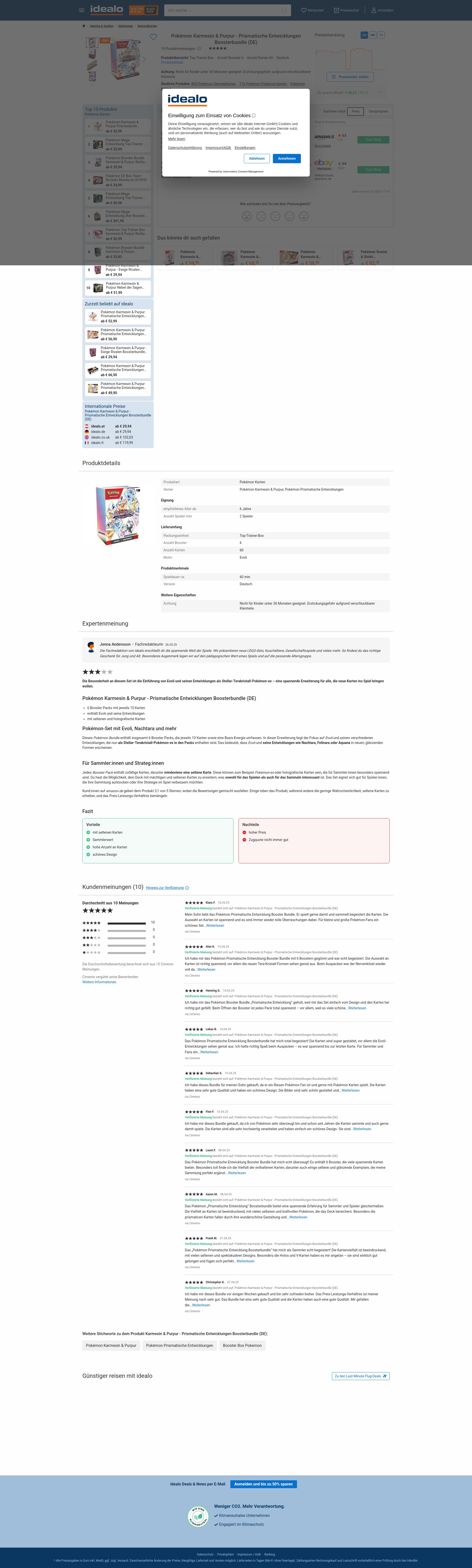 Screenshot of www.idealo.at