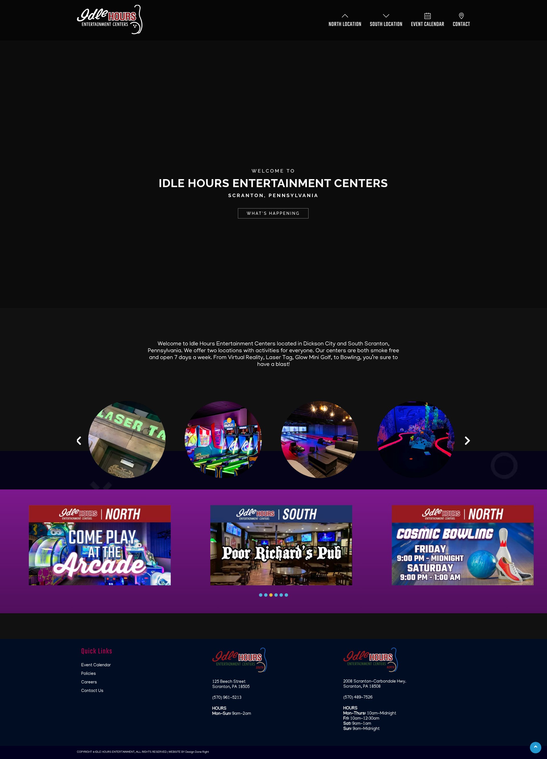 Screenshot of www.idlehoursentertainment.com
