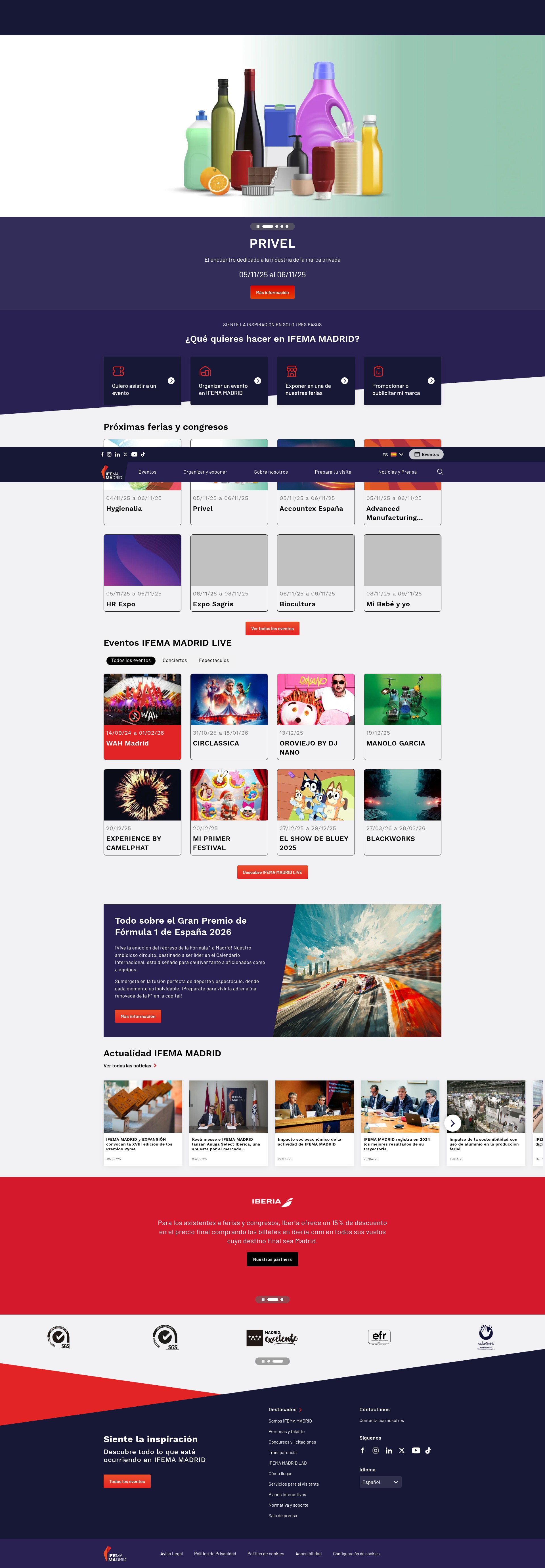 Screenshot of www.ifema.es