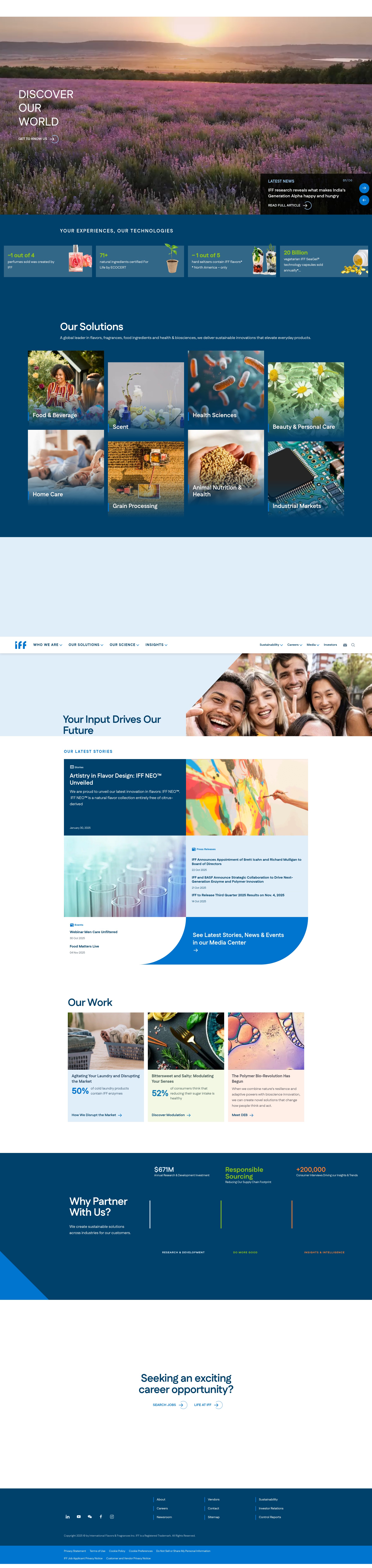 Screenshot of www.iff.com