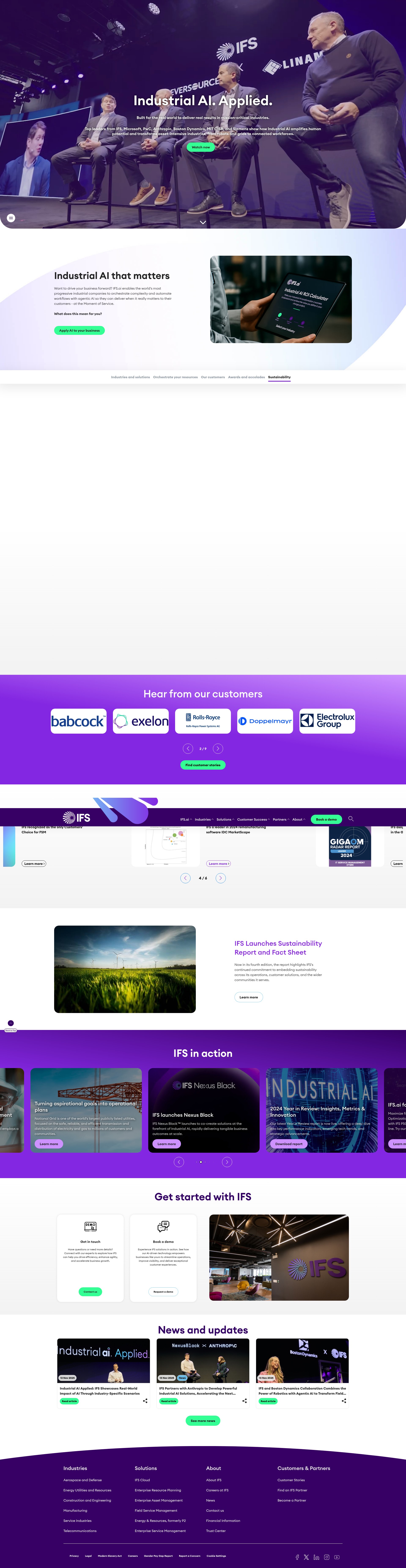 Screenshot of www.ifs.com
