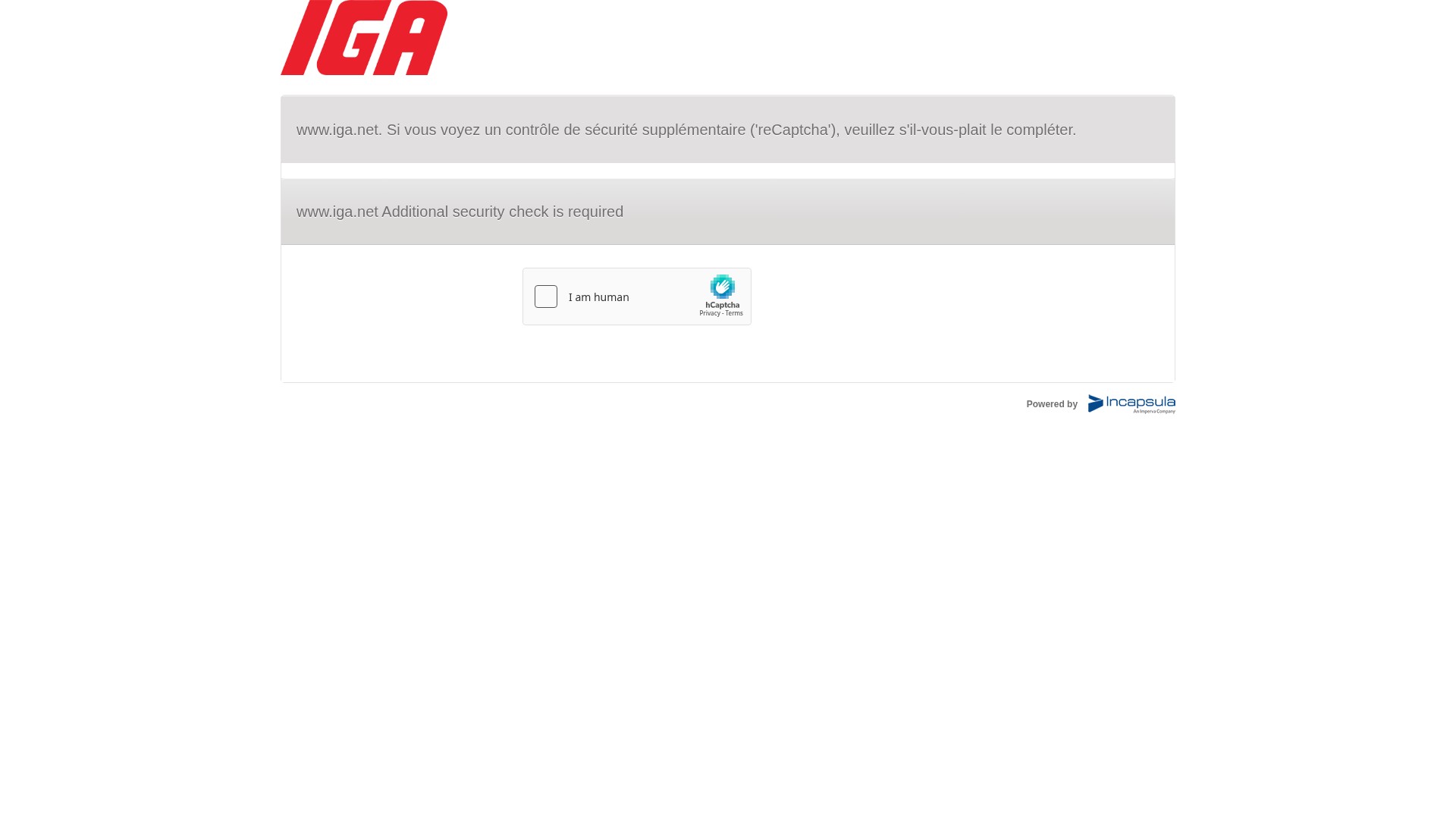 Screenshot of www.iga.net