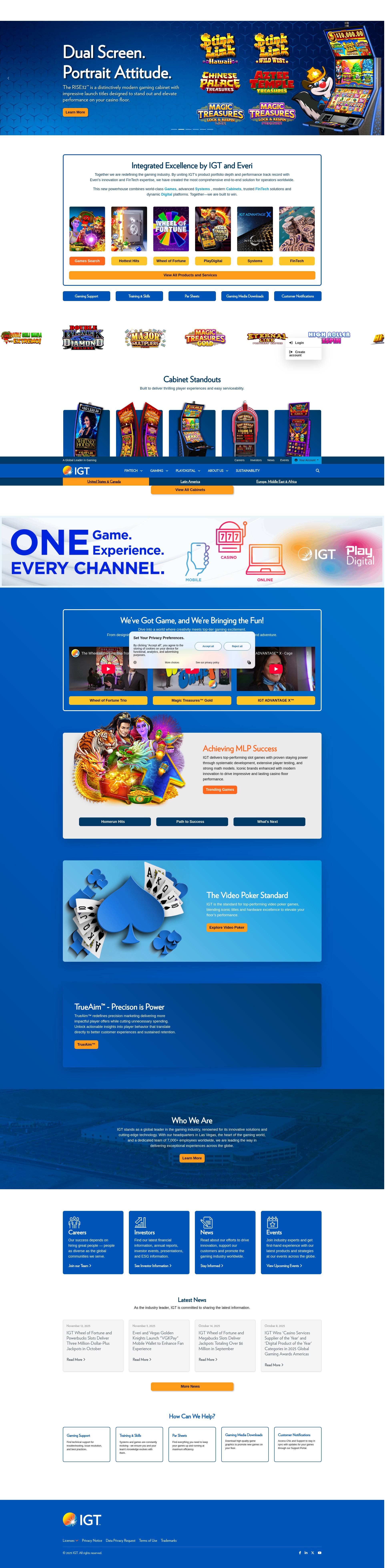 Screenshot of www.igt.com