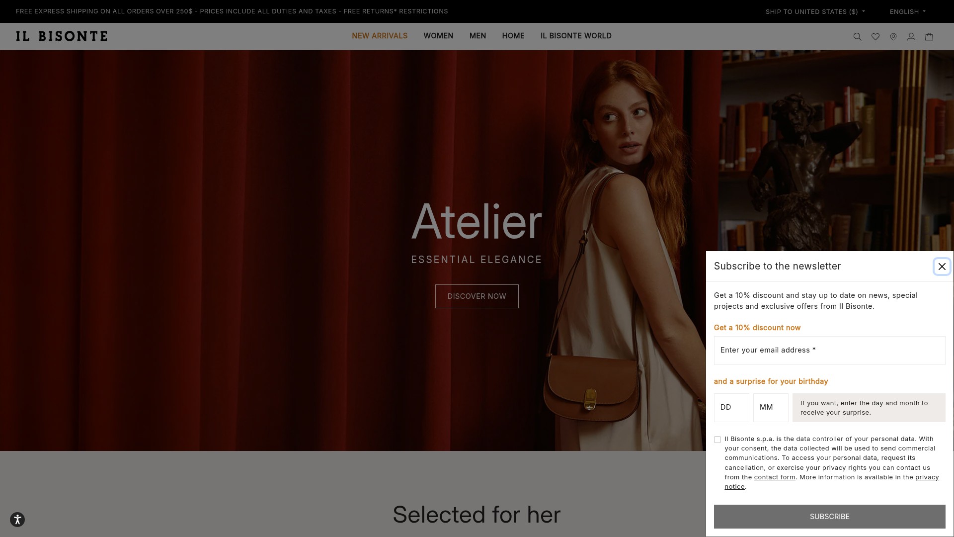 Screenshot of www.ilbisonte.com