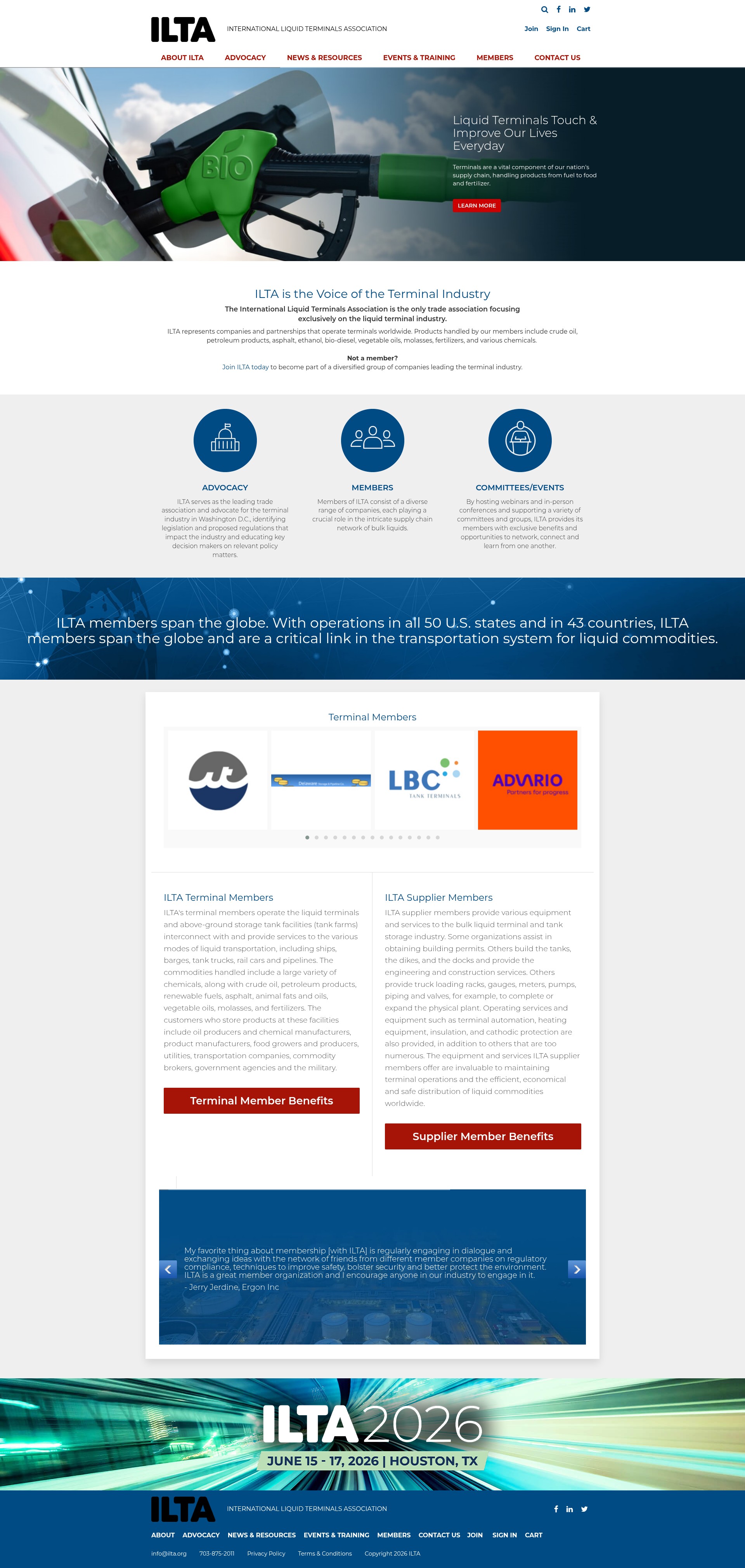 Screenshot of www.ilta.org
