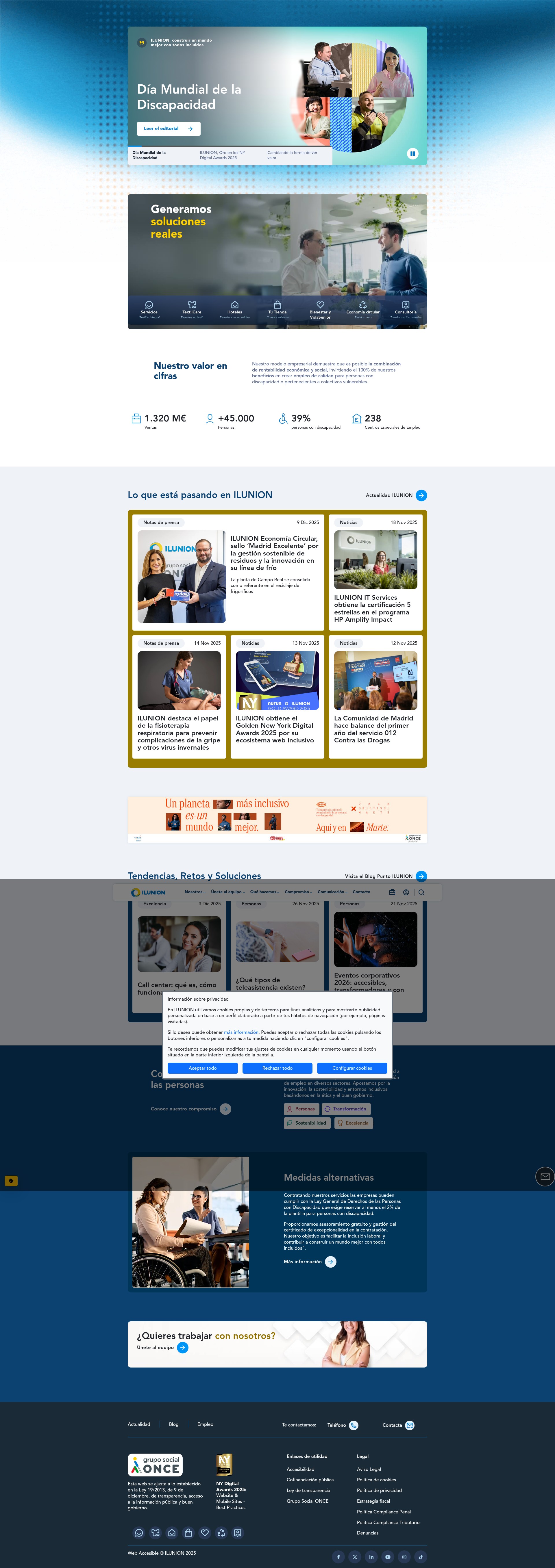 Screenshot of www.ilunion.com