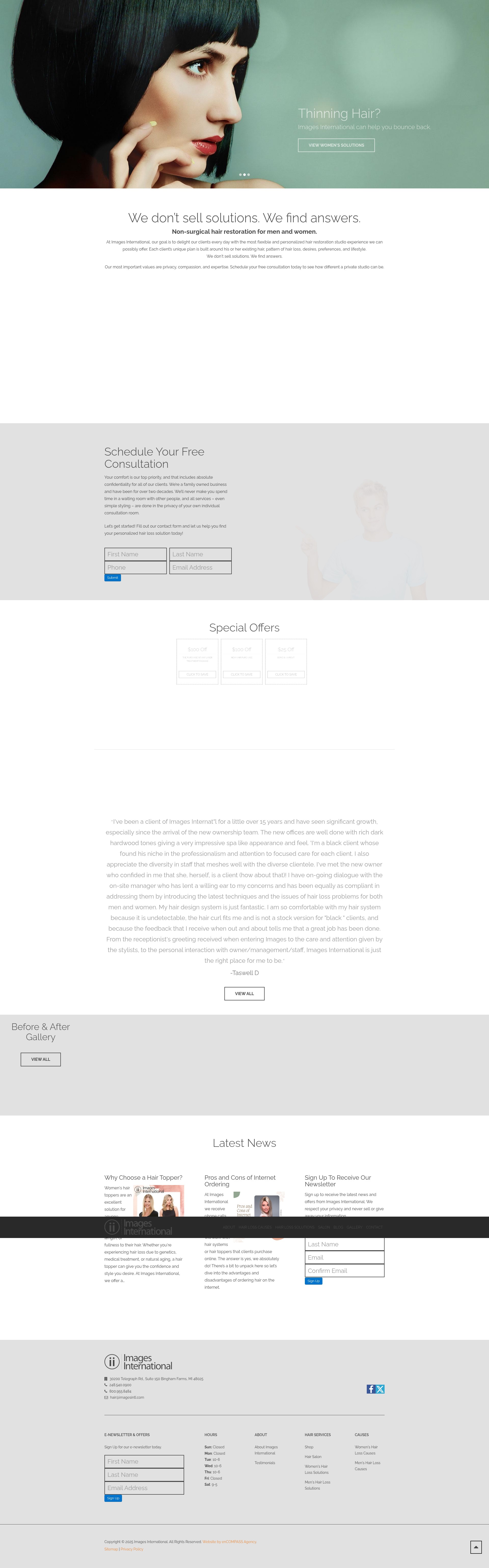 Screenshot of www.imageshairloss.com