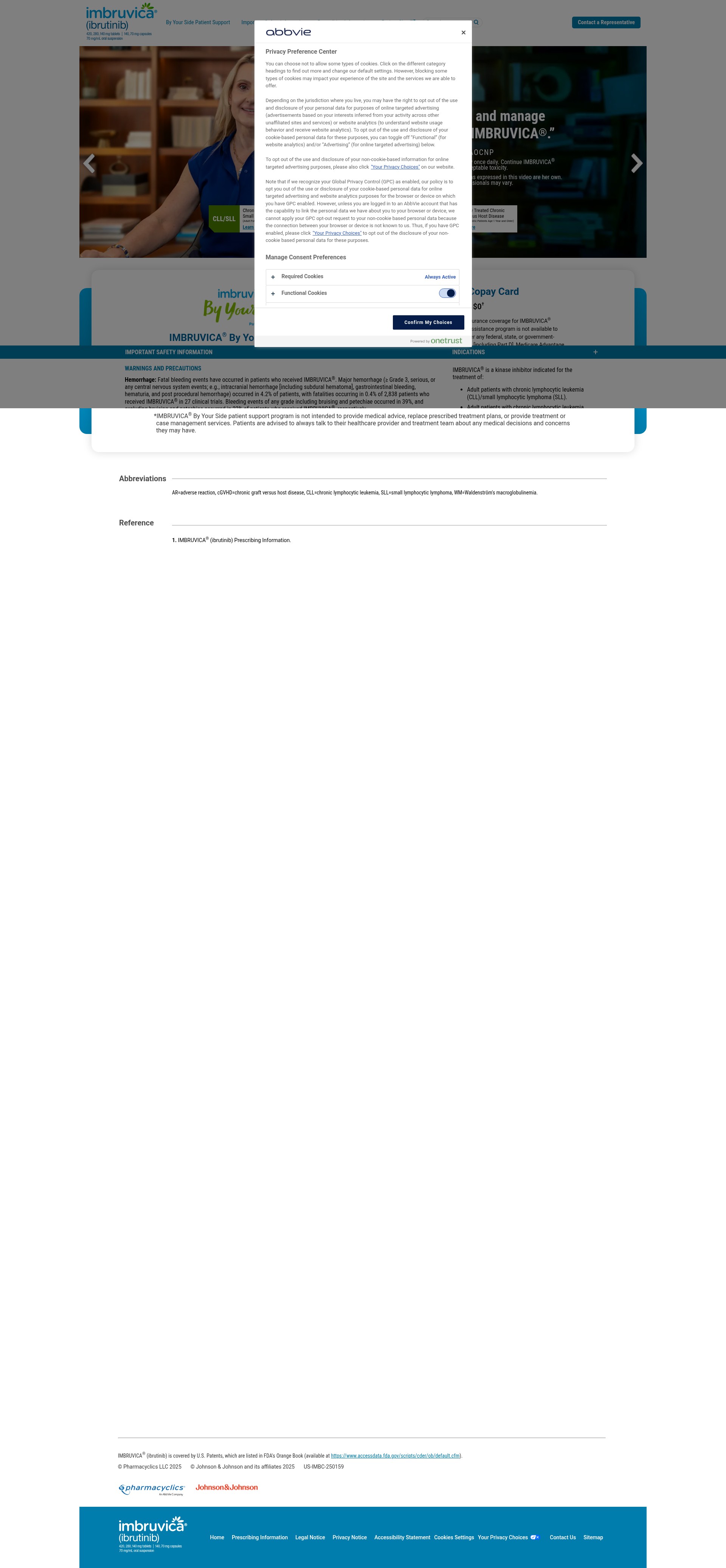 Screenshot of www.imbruvicahcp.com