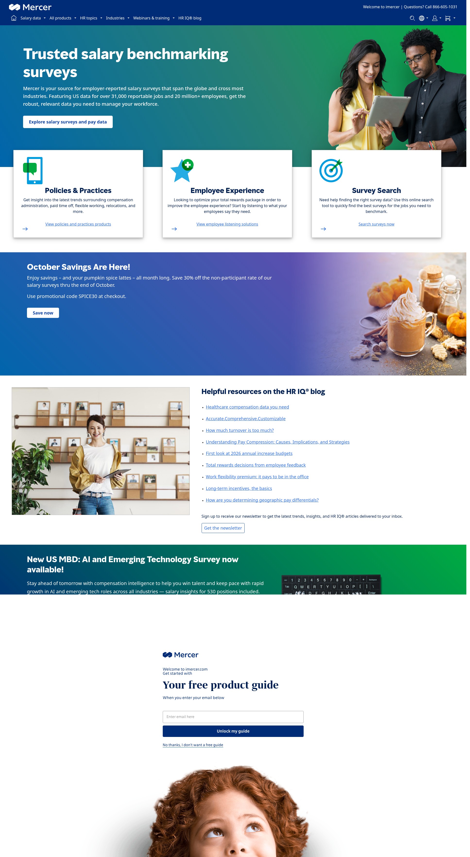 Screenshot of www.imercer.com