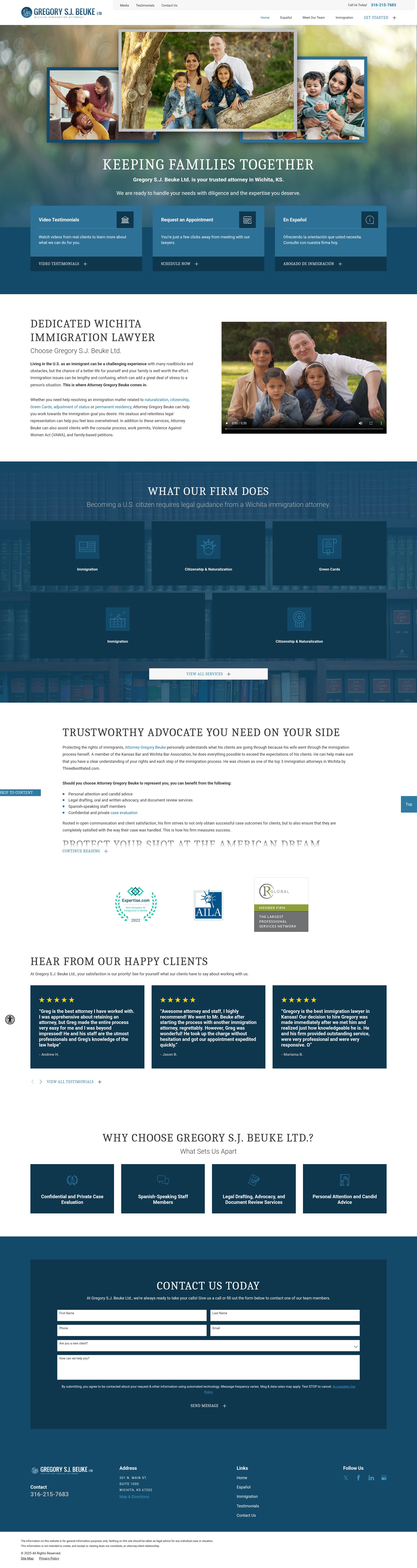 Screenshot of www.immigrationkansas.com