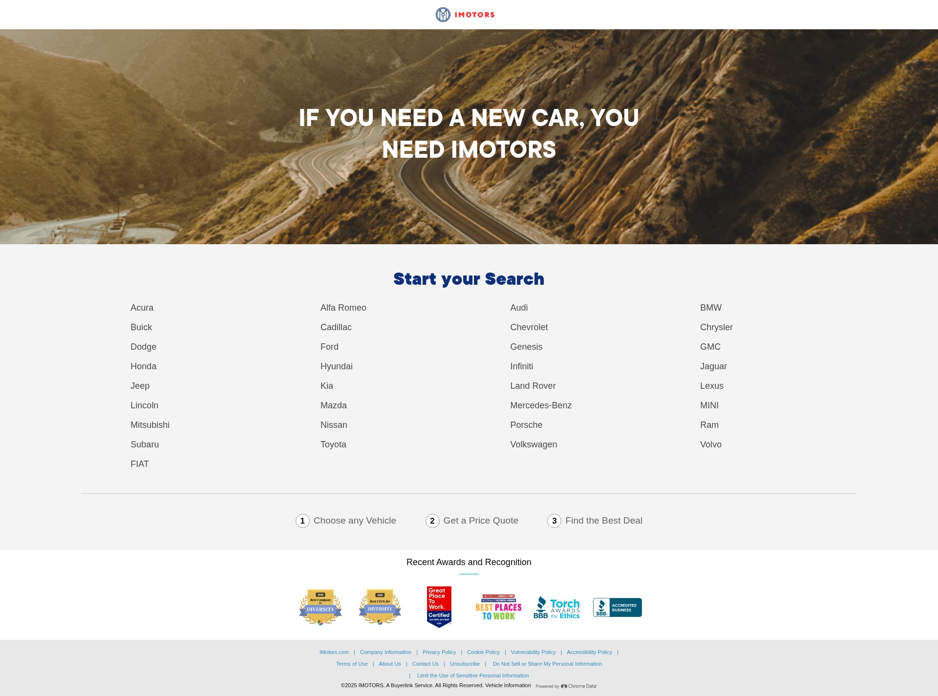 Screenshot of www.imotors.com