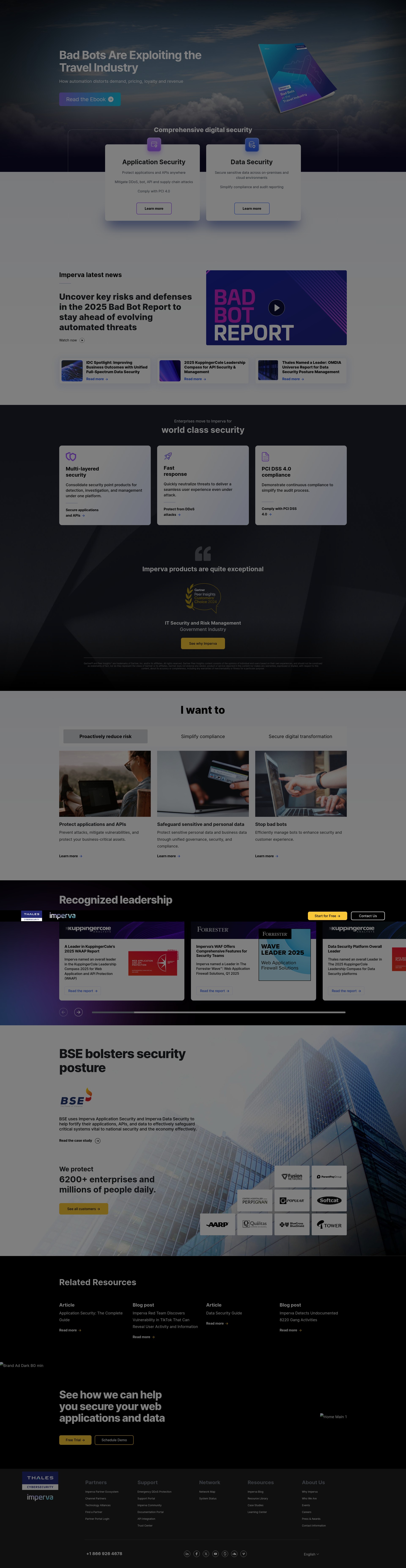 Screenshot of www.imperva.com