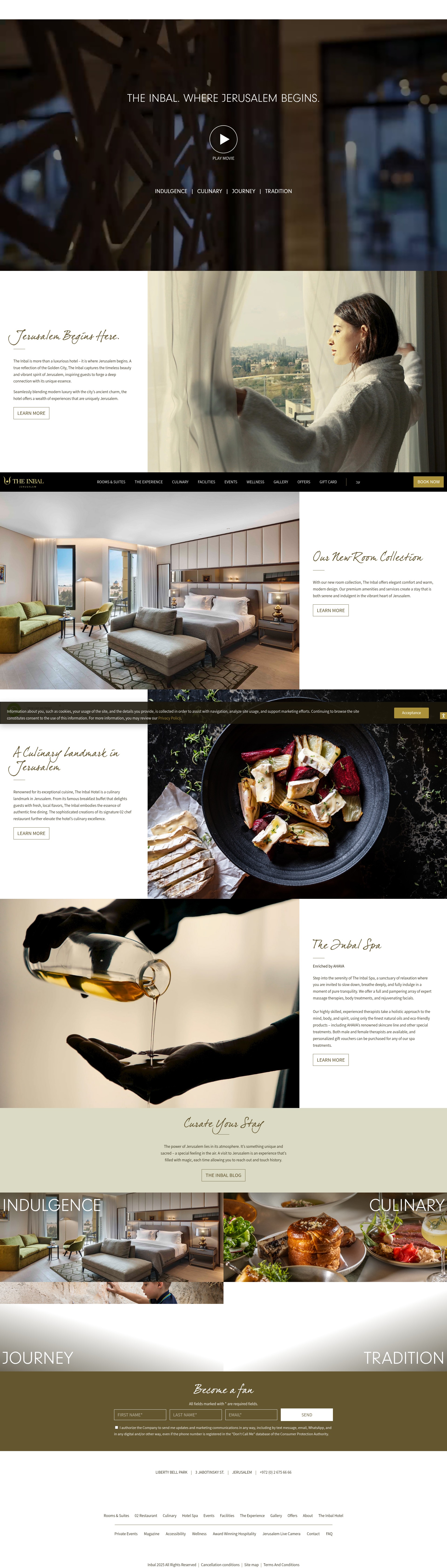 Screenshot of www.inbalhotel.com