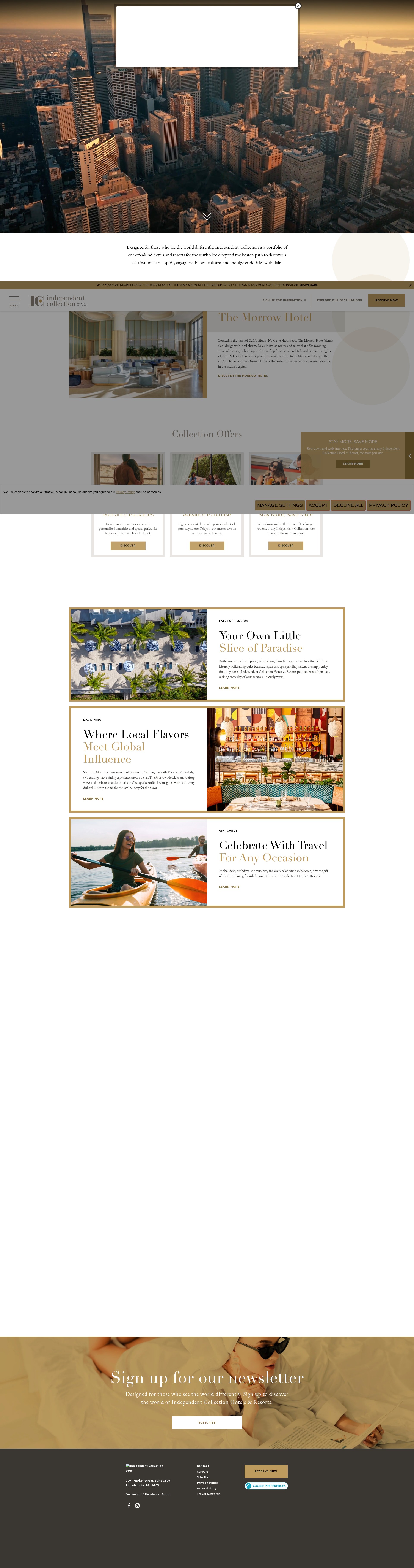 Screenshot of www.independentcollection.com