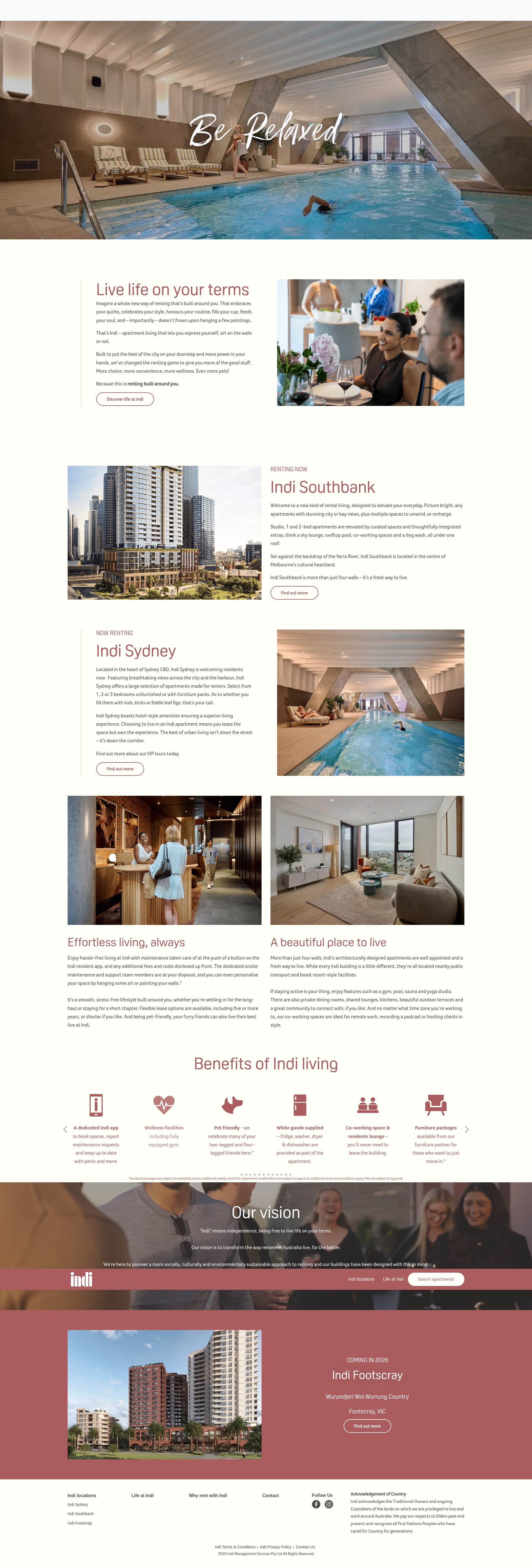 Screenshot of www.indi.com.au