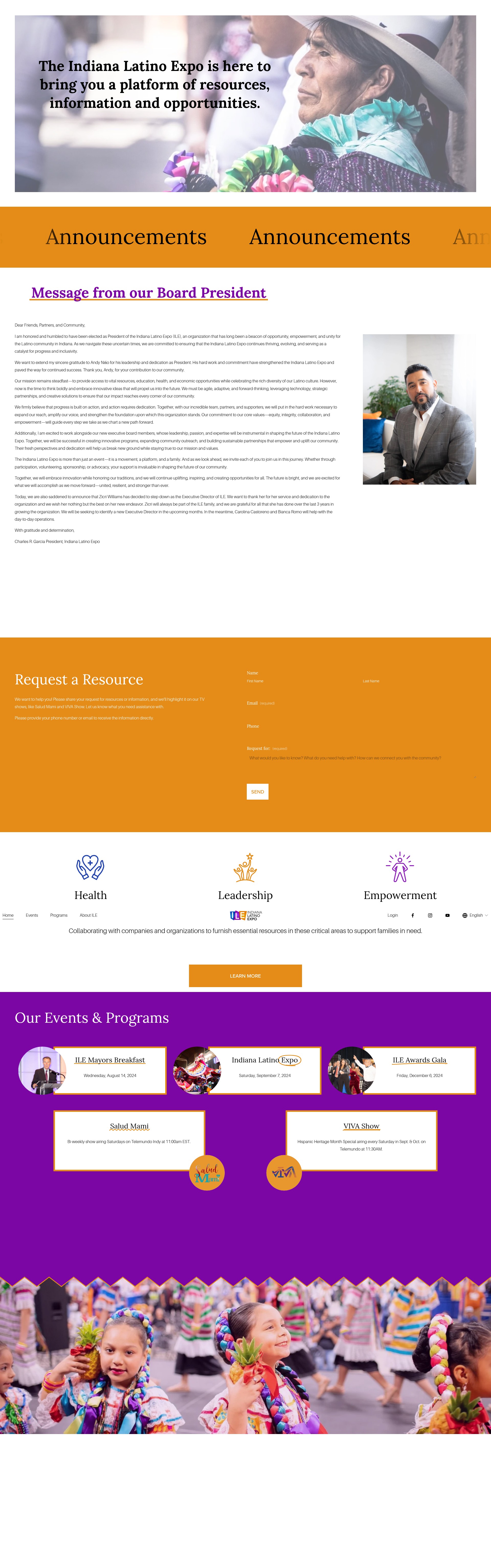 Screenshot of www.indianalatinoexpo.org